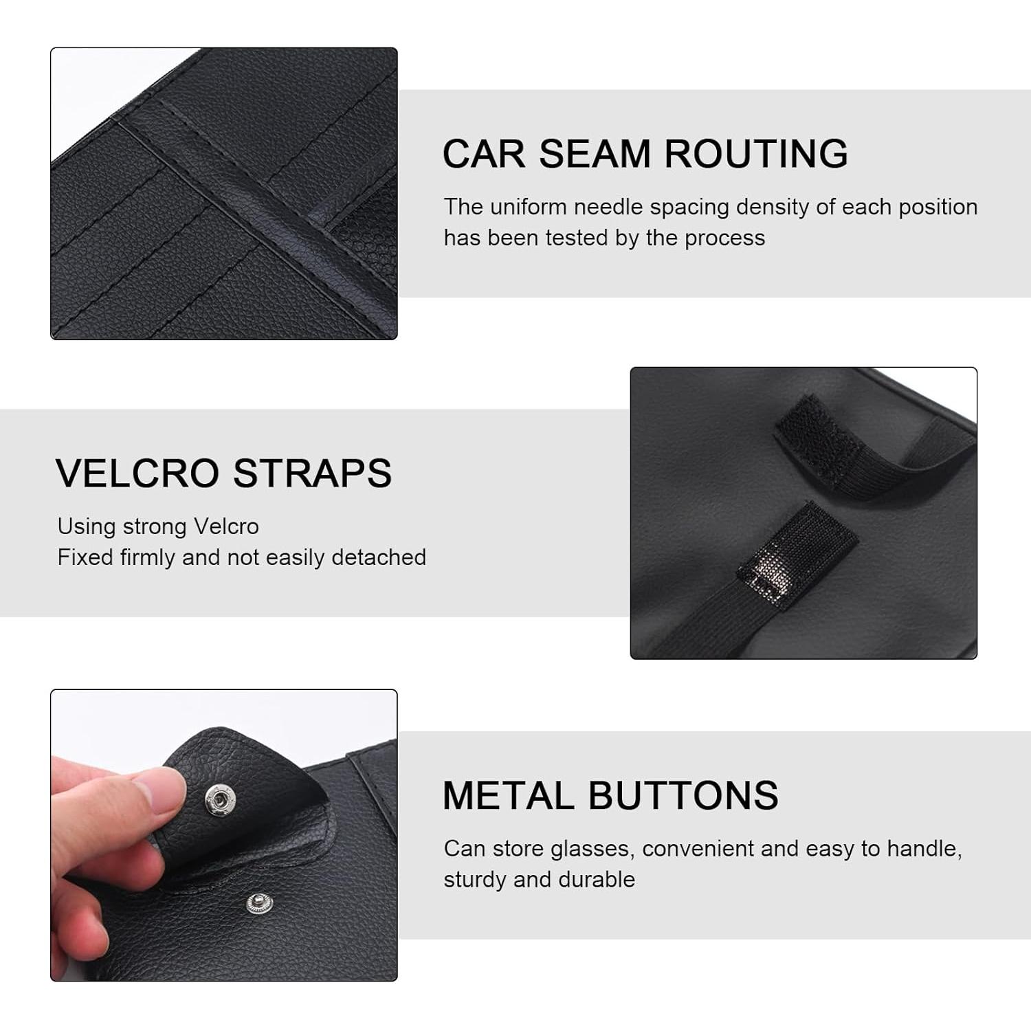 Organizador de Visera Solar Anyhut Negro 30x15 cm Multifuncional