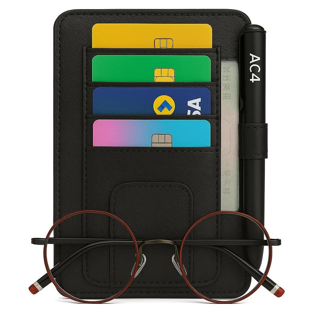 Organizador de Visera de Coche AC4 Compacto con Bolígrafo GRATIS