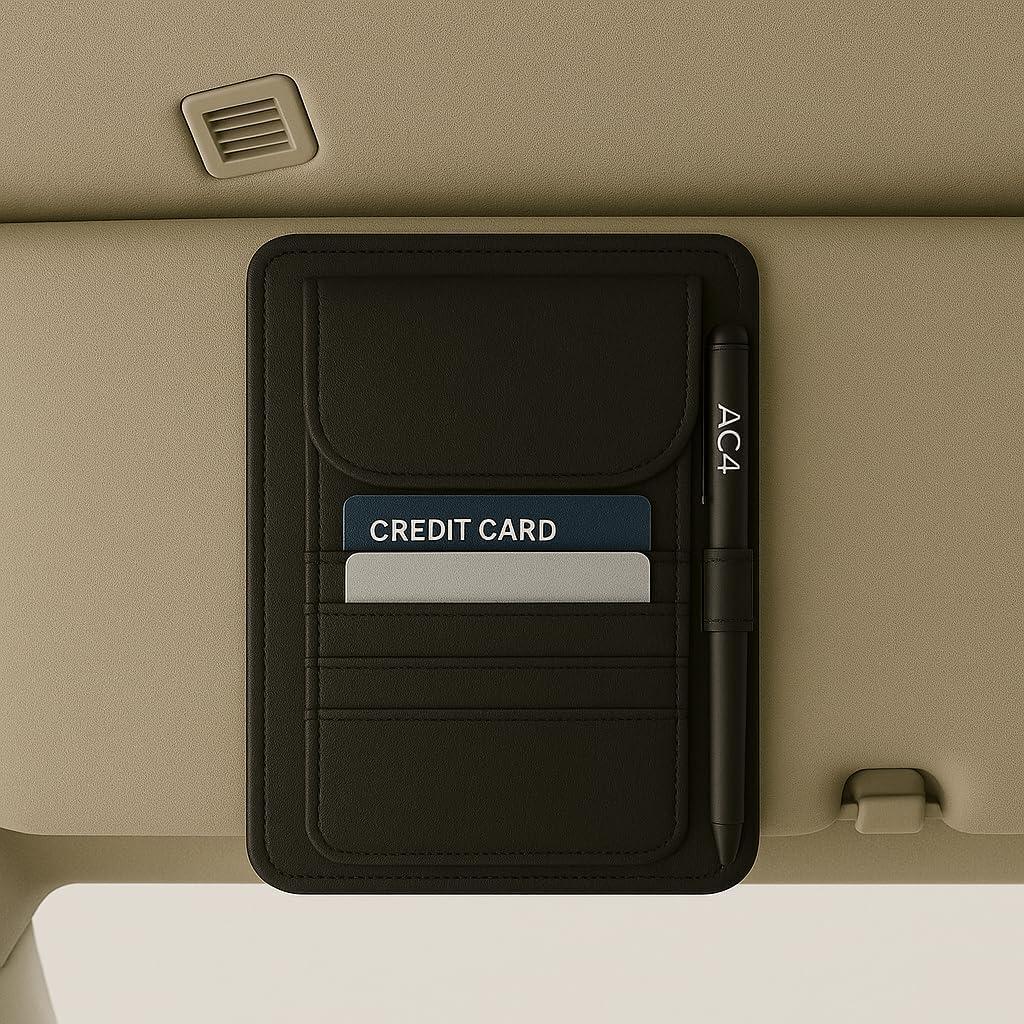 Organizador de Visera de Coche AC4 Compacto con Bolígrafo GRATIS