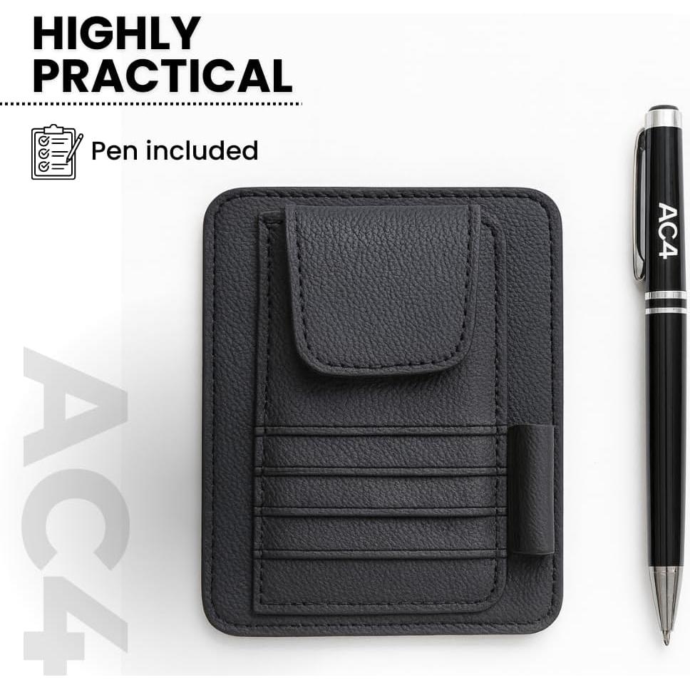 Organizador de Visera de Coche AC4 Compacto con Bolígrafo GRATIS