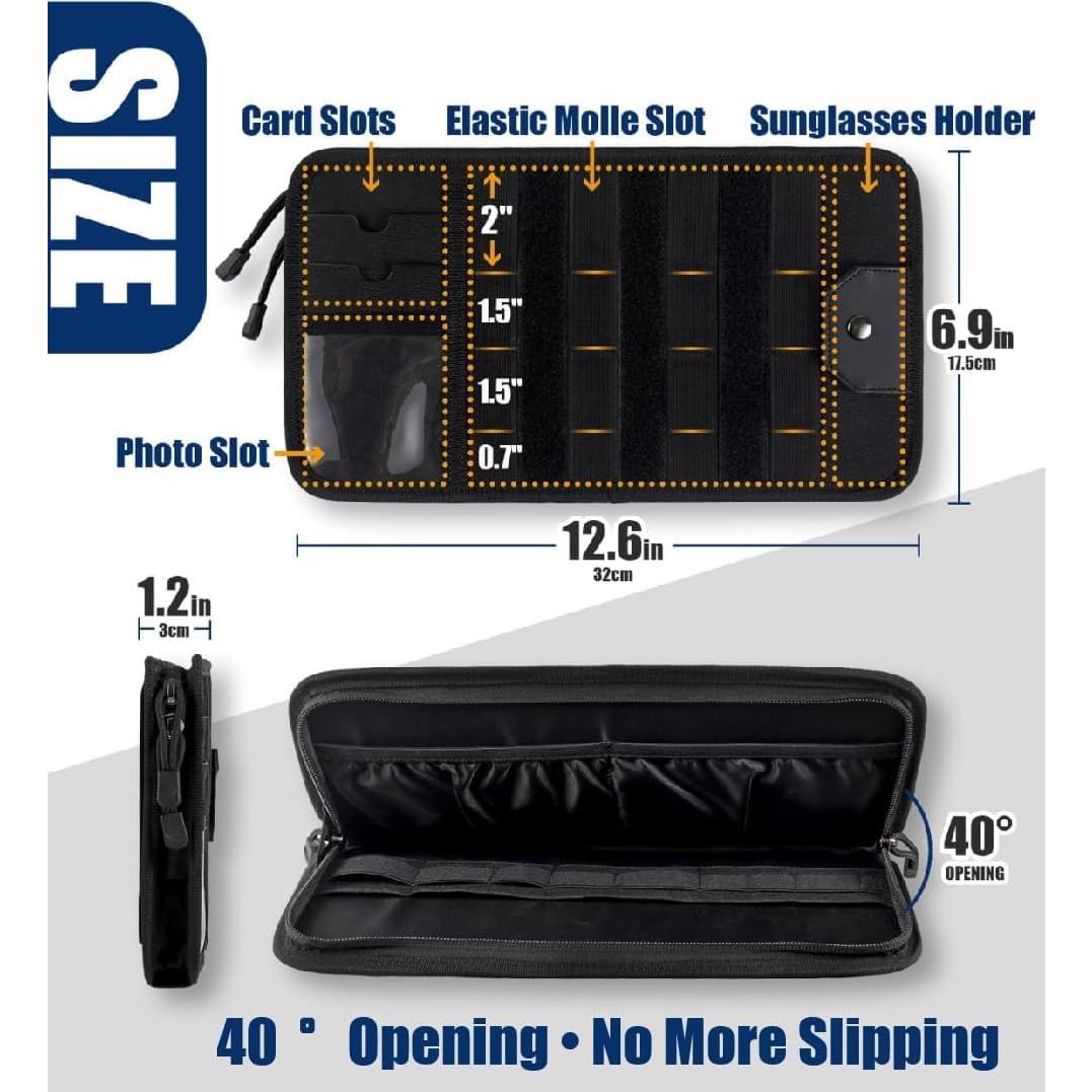 Organizador de Visera de Coche HFLZBRO con Panel MOLLE 32x17.5cm