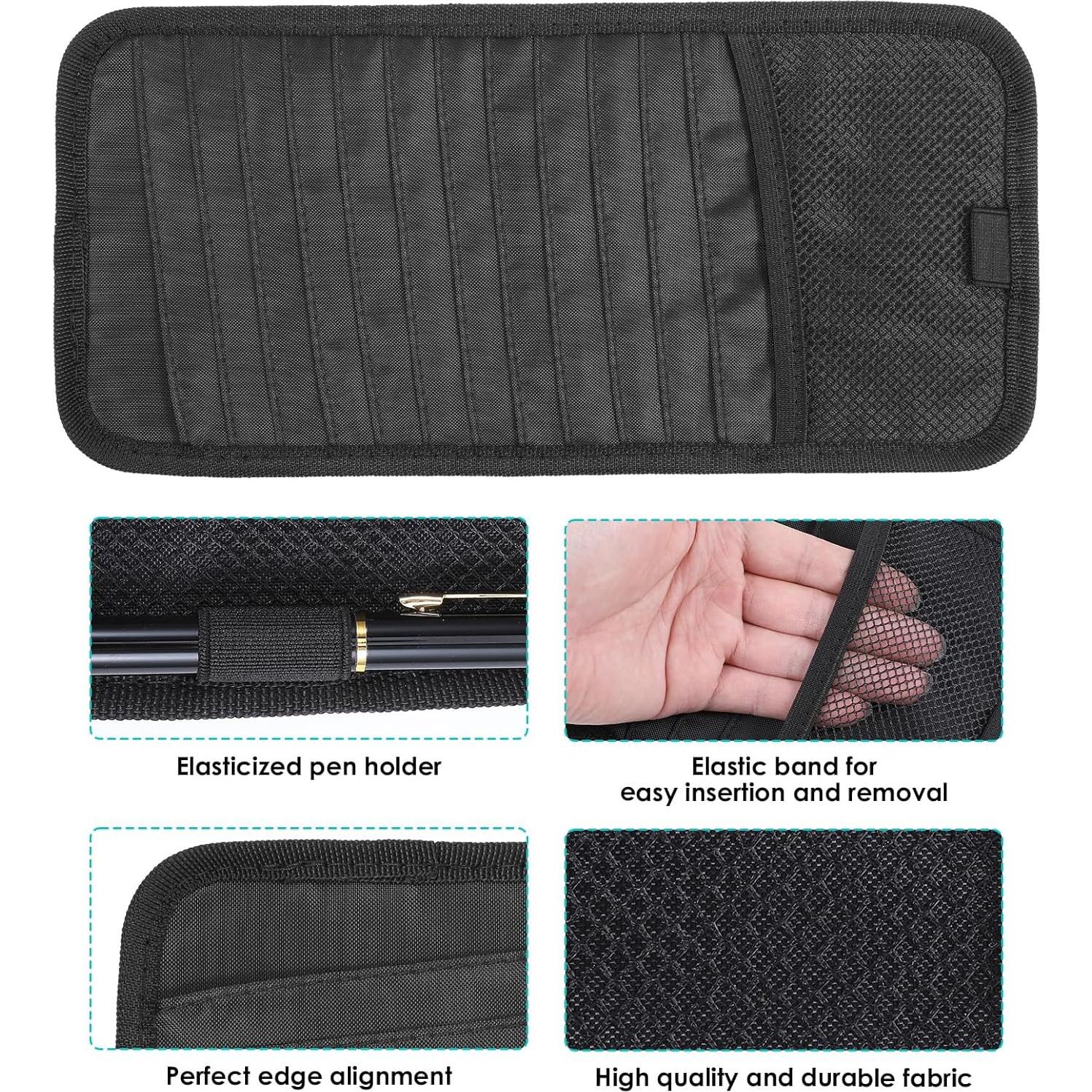 Soporte de CD para coche Trinkrittey con 12 fundas y bolsillo