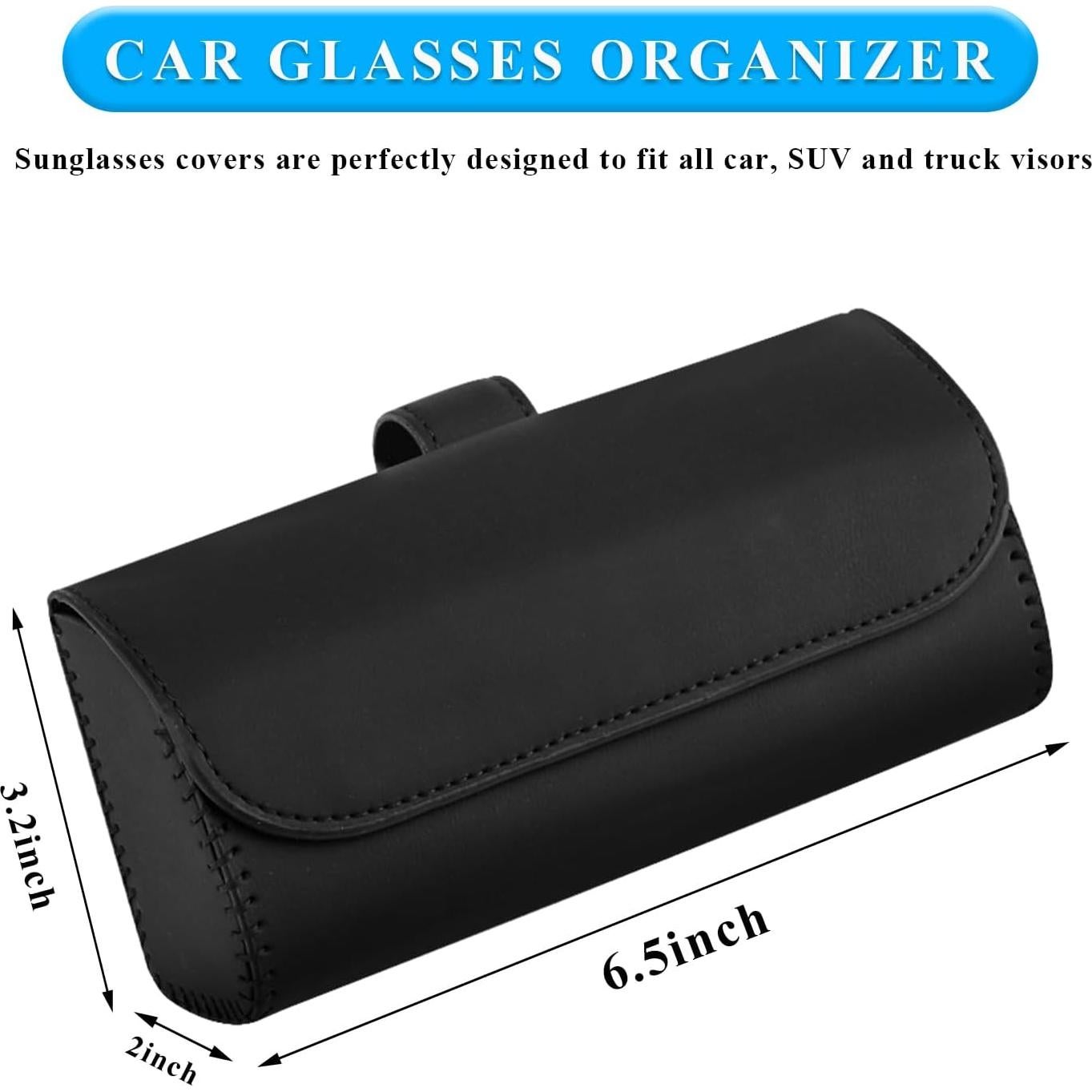 Soporte de Gafas de Sol Sylvil para Visera de Coche Negro