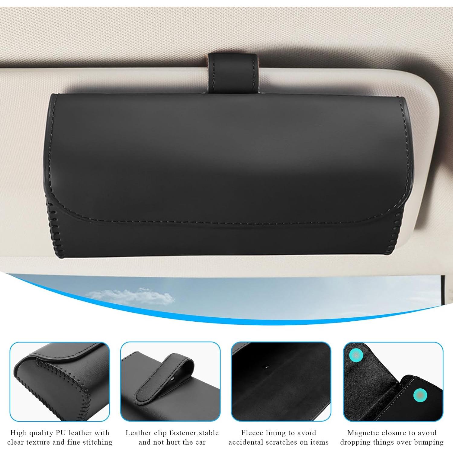 Soporte de Gafas de Sol Sylvil para Visera de Coche Negro