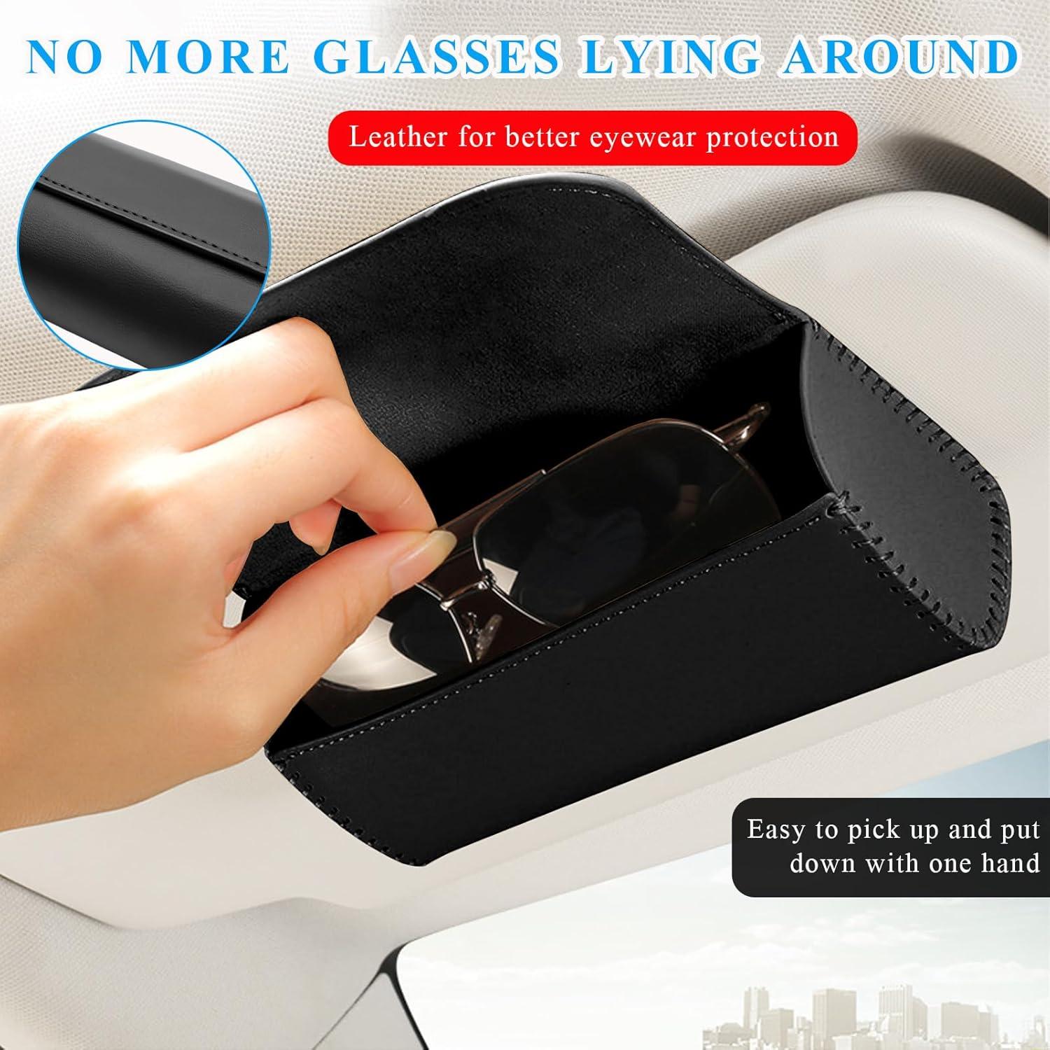 Soporte de Gafas de Sol Sylvil para Visera de Coche Negro