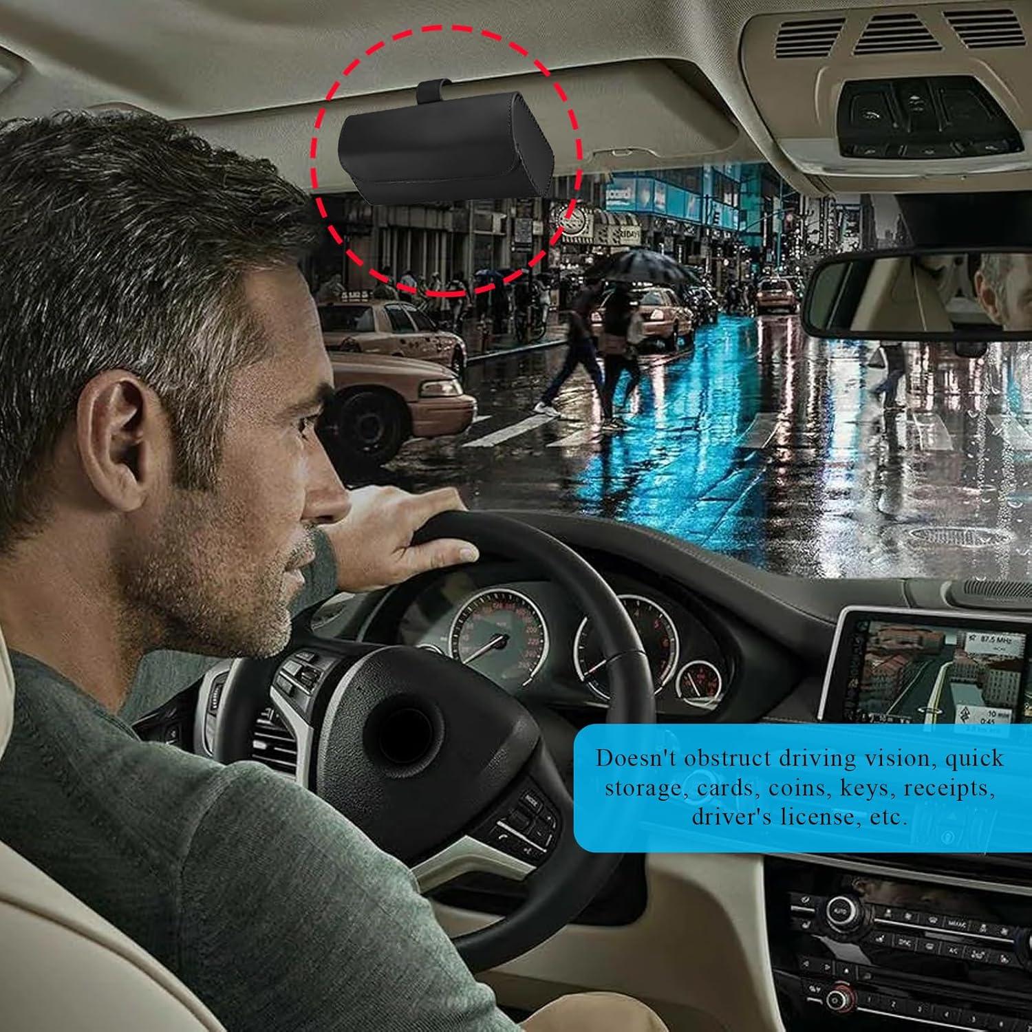 Soporte de Gafas de Sol Sylvil para Visera de Coche Negro