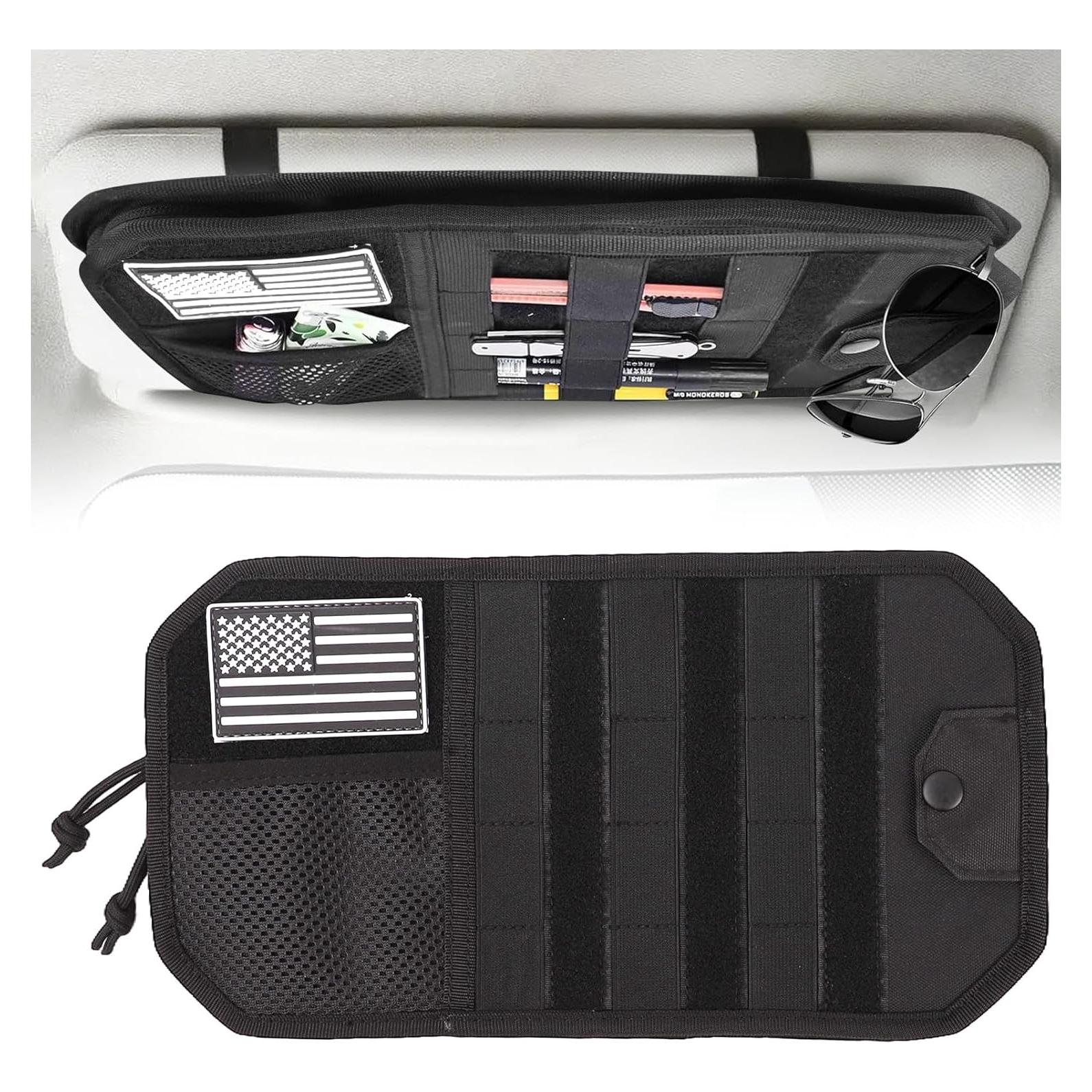 Organizador de Visera de Coche Quuztao 32.5x18cm con Cremallera