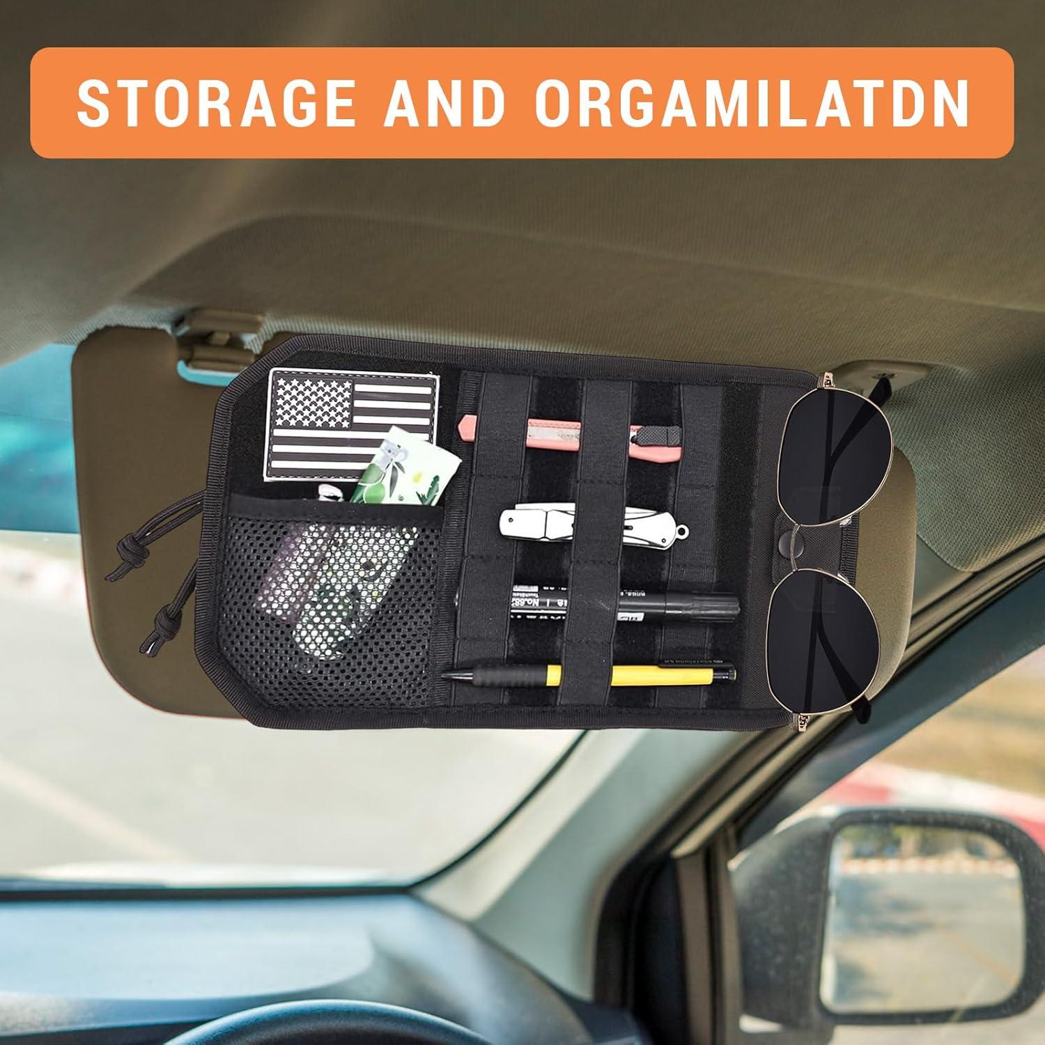 Organizador de Visera de Coche Quuztao 32.5x18cm con Cremallera