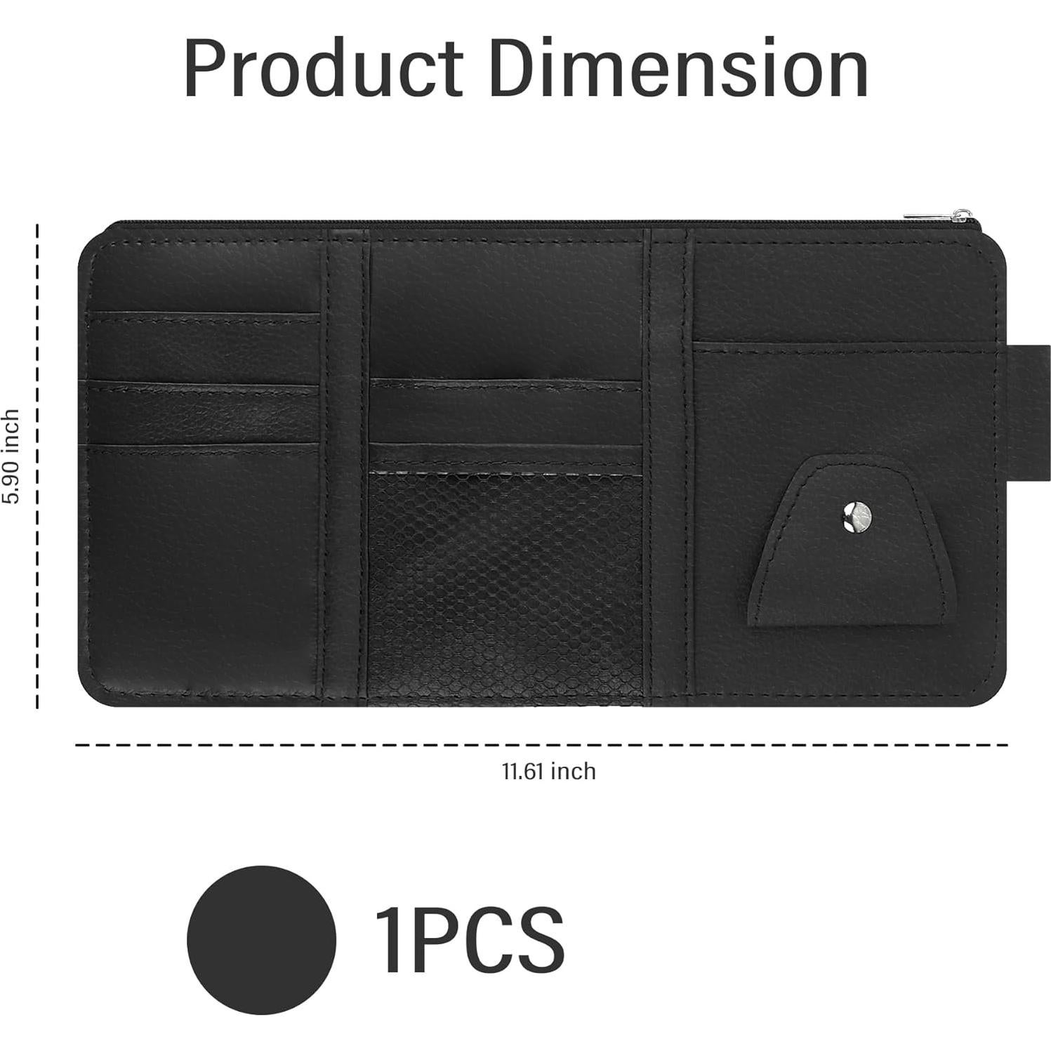 Organizador de Visera de Coche YGDMD Negro 29.5x15 cm