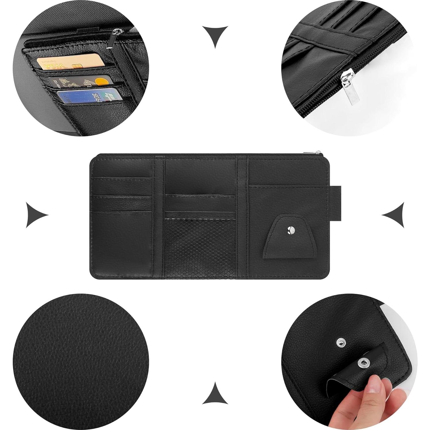 Organizador de Visera de Coche YGDMD Negro 29.5x15 cm