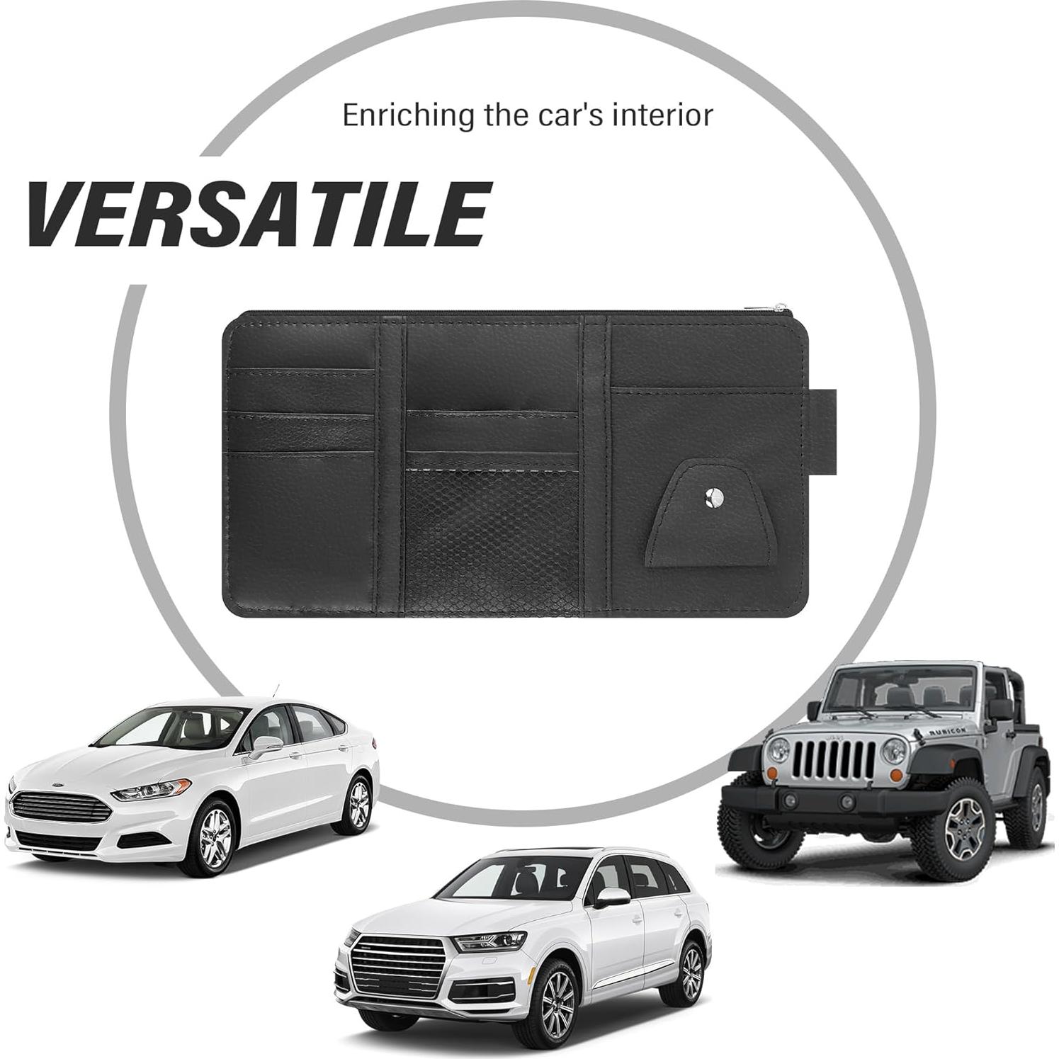 Organizador de Visera de Coche YGDMD Negro 29.5x15 cm