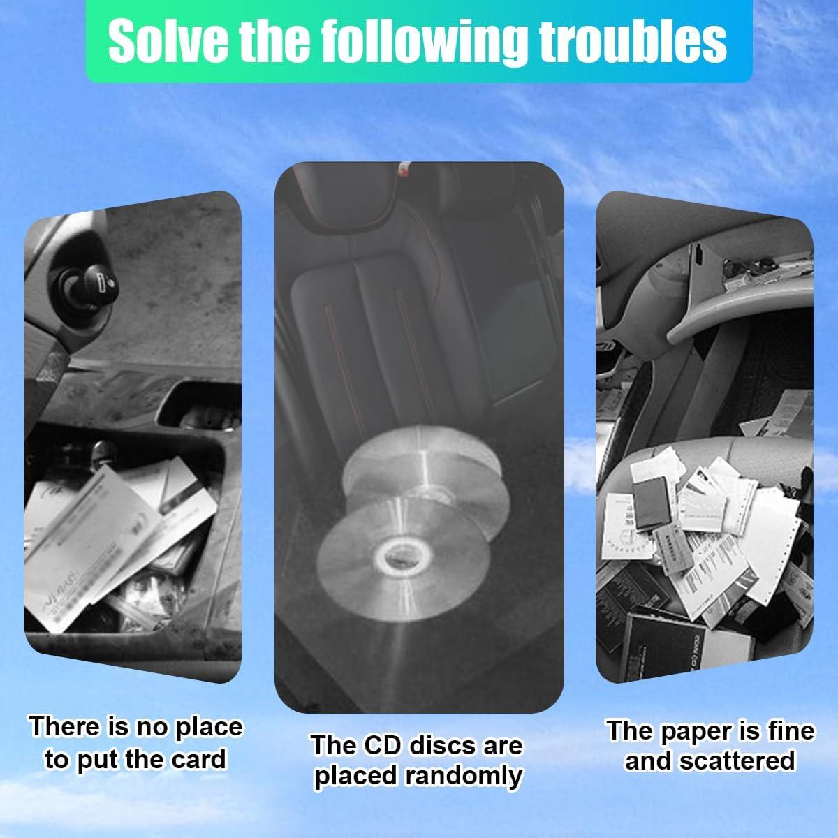 Organizador de Visera Solar ZIMISI para Coche - Cuero PU Gris