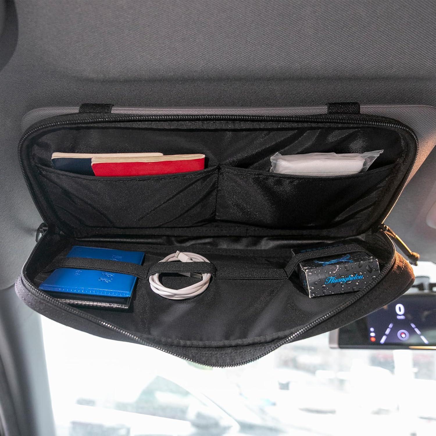 Organizador de Visera de Sol EXCELENTE ELITE SPANKER Negro