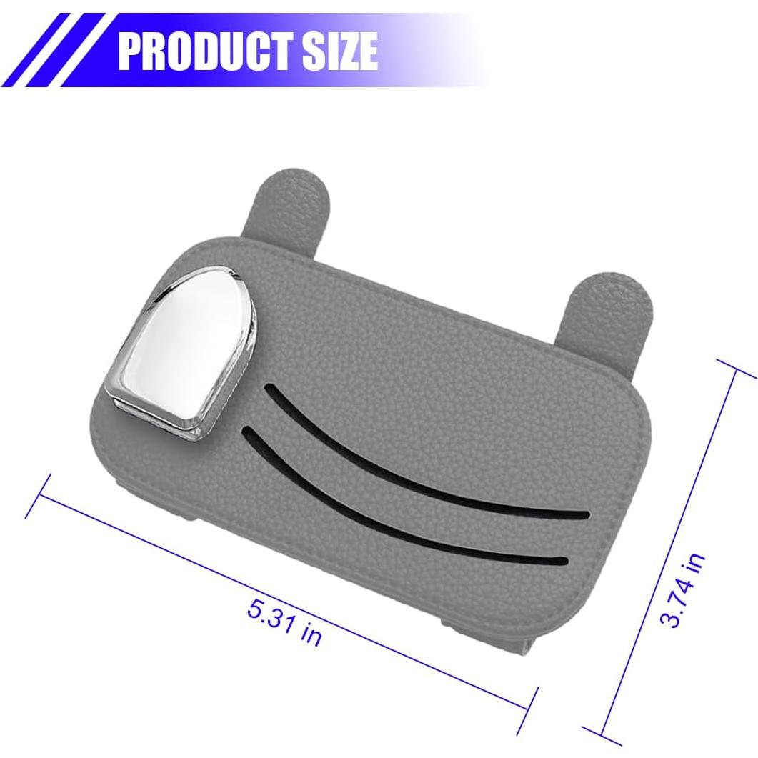 Organizador de Visera de Coche Zpana Gris - Almacenamiento Multifuncional