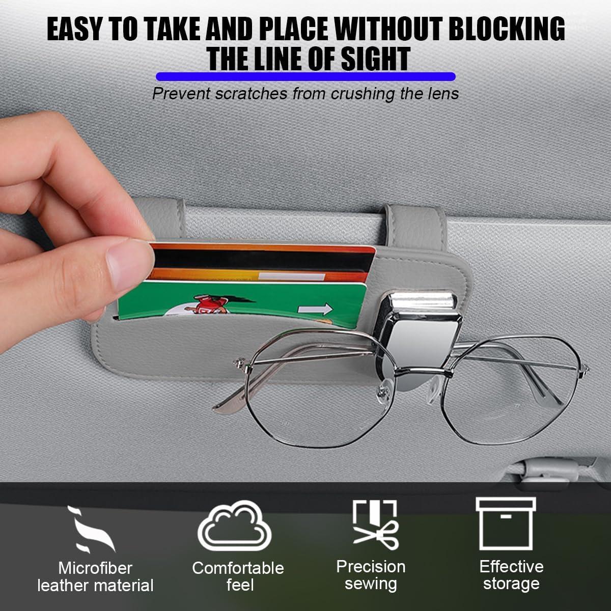 Organizador de Visera de Coche Zpana Gris - Almacenamiento Multifuncional