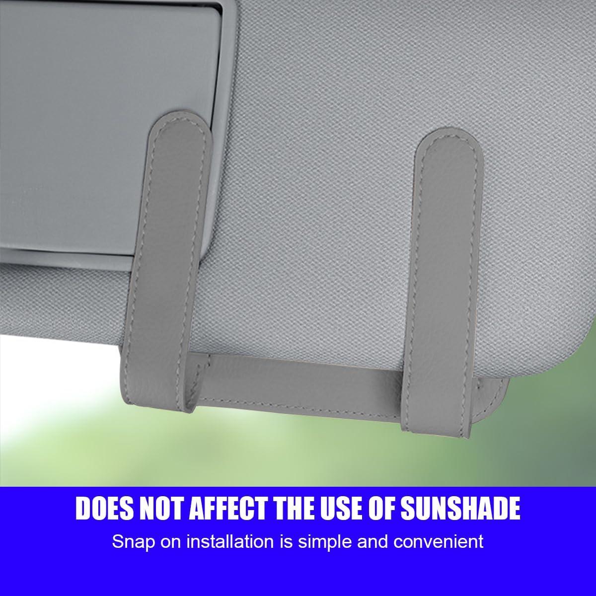 Organizador de Visera de Coche Zpana Gris - Almacenamiento Multifuncional