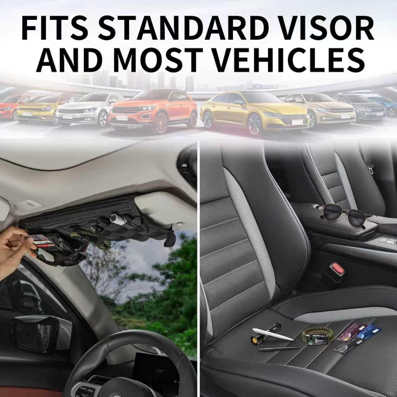 Organizador de Visera para Coche BIZOCO Doble Cara Impermeable