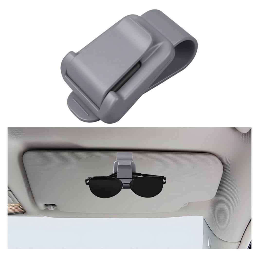 Soporte de Gafas HZEL para Visera de Coche Gris Universal