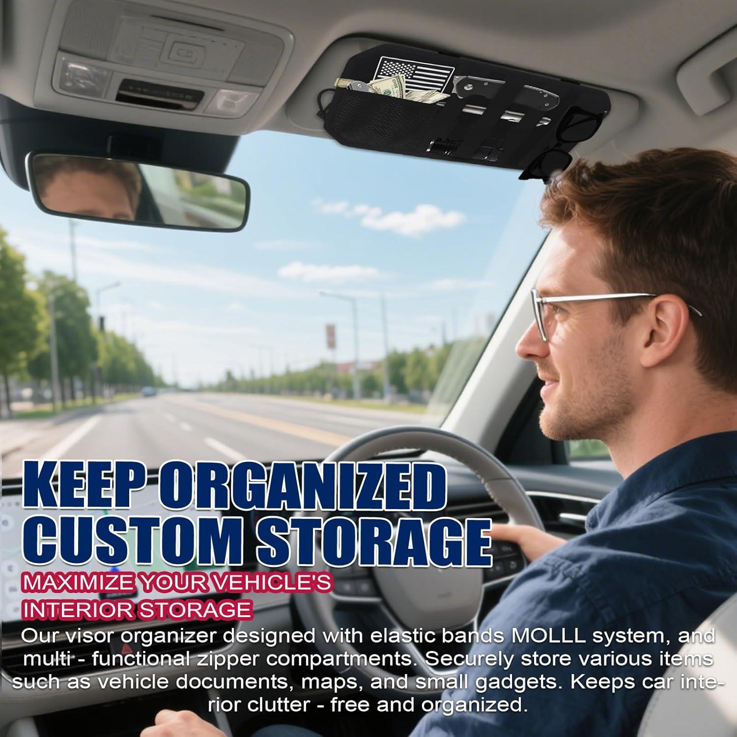 Organizador de Visera Solar Musepoint - Ajuste Universal 32.5x17.5cm