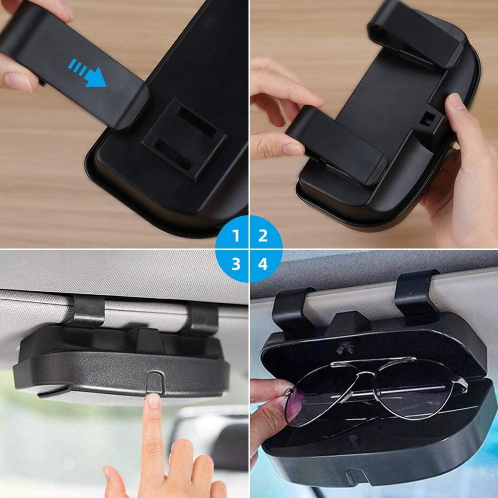 Soporte para Gafas de Sol de Visera de Coche Número Uno - Negro