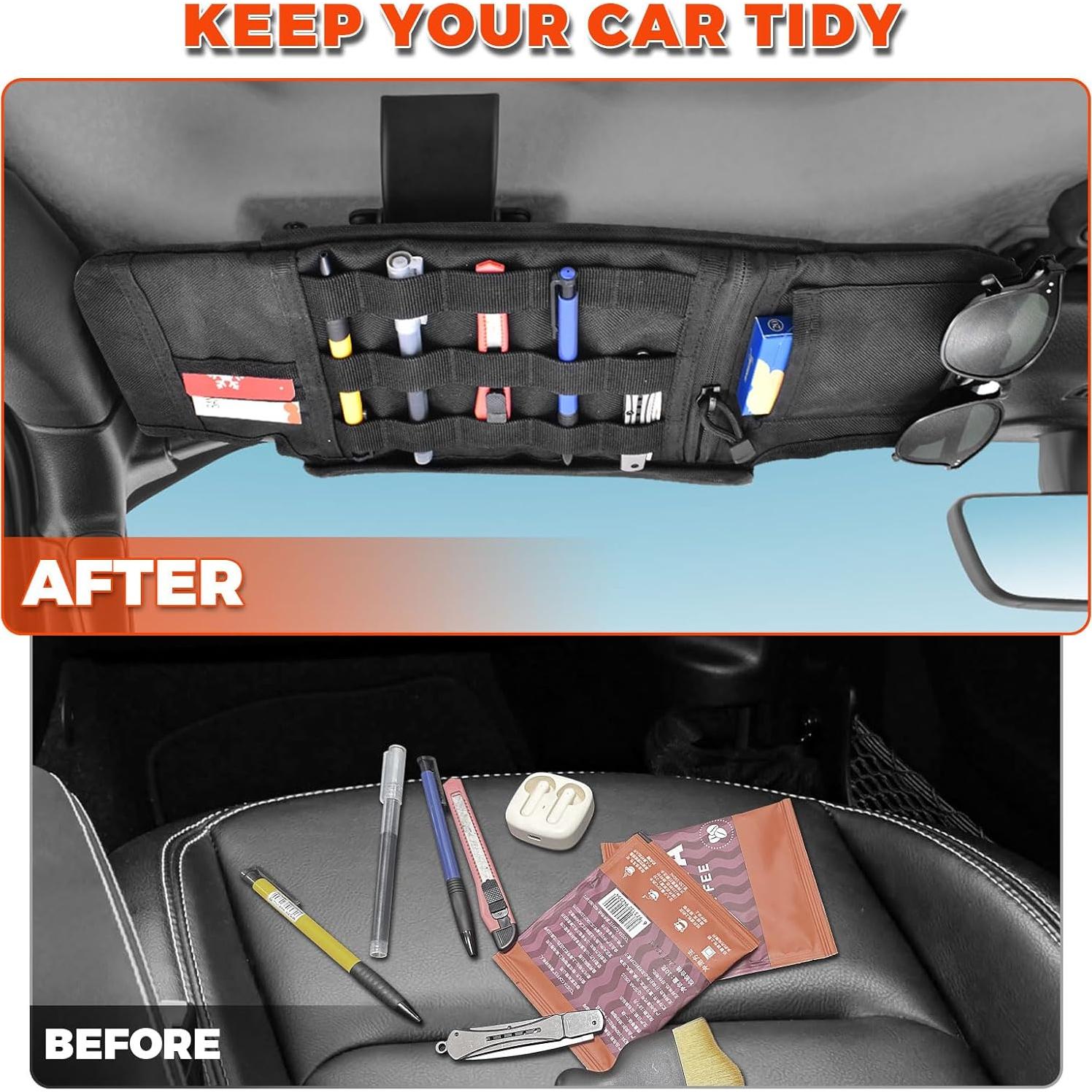 Organizador de Visera Solar Jeep Wrangler JL & Gladiator JT 2018-2025