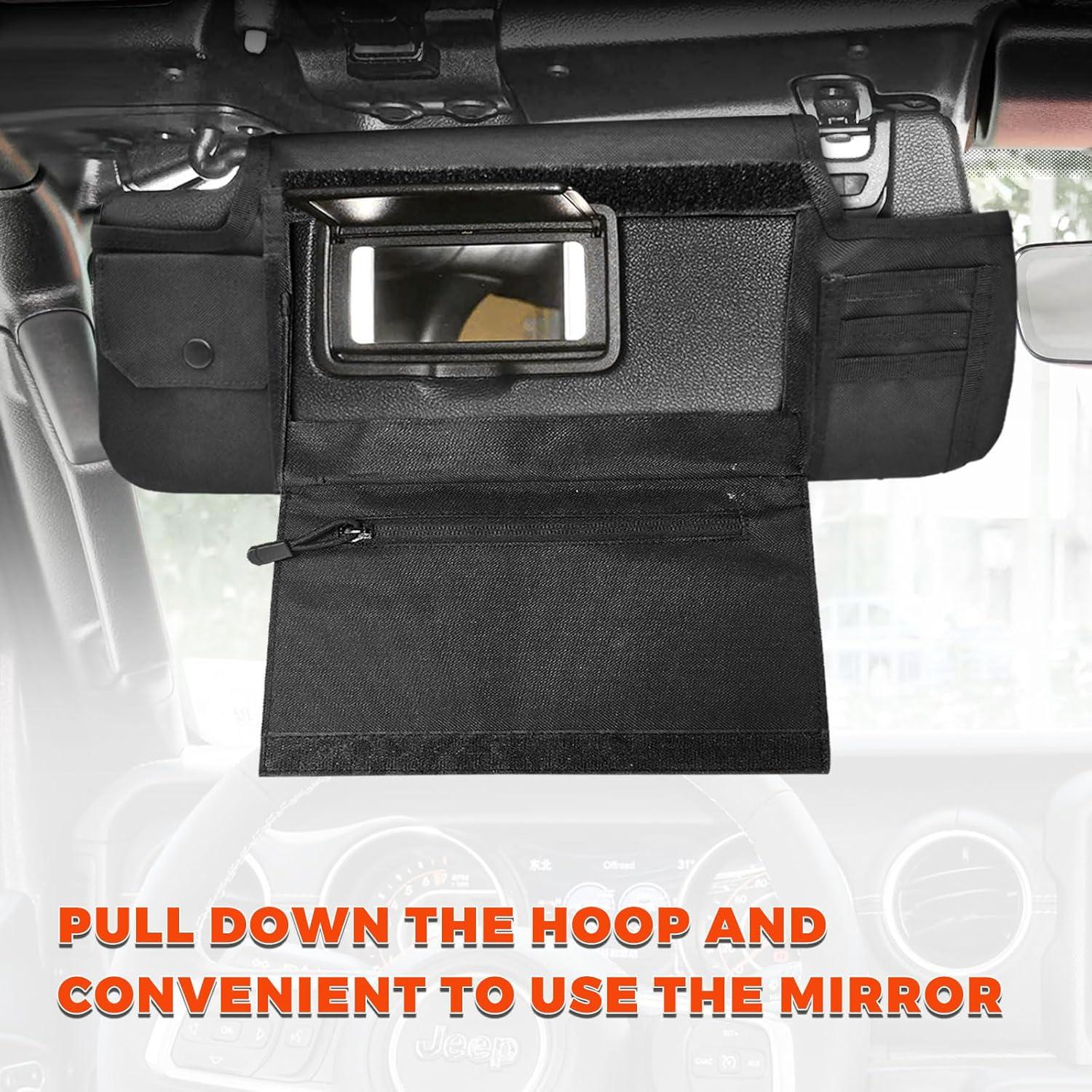 Organizador de Visera Solar Jeep Wrangler JL & Gladiator JT 2018-2025