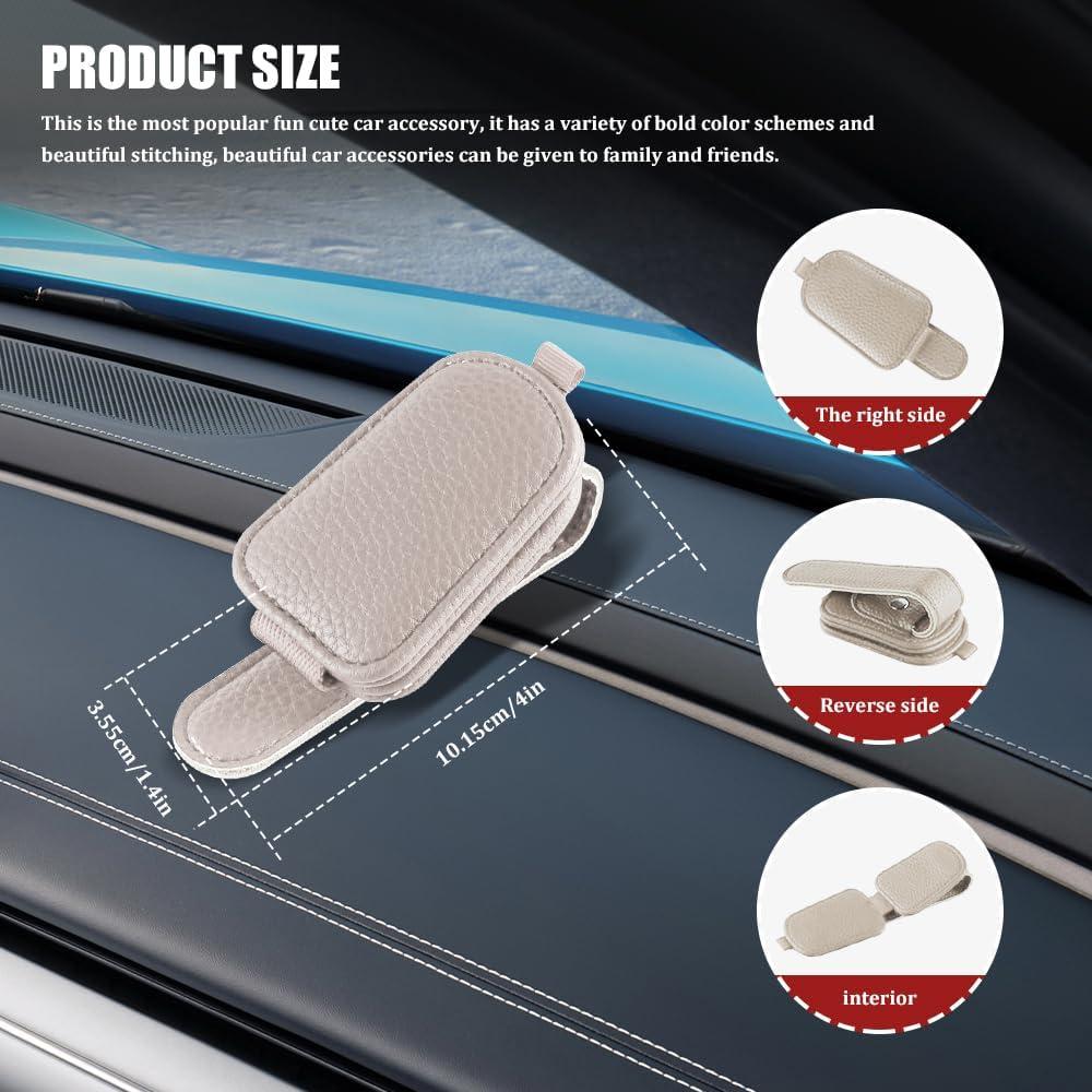 Soporte de Gafas de Coche QZTYTY Magnético 2PCS Gris