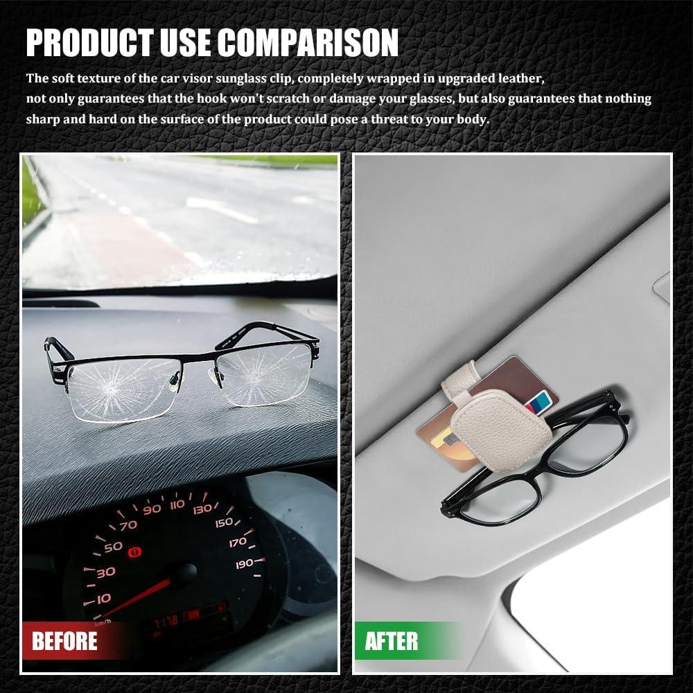 Soporte de Gafas de Coche QZTYTY Magnético 2PCS Gris