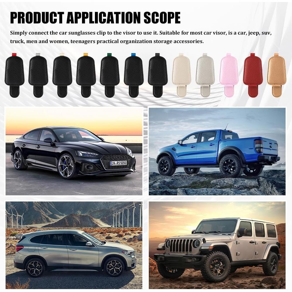 Soporte de Gafas de Coche QZTYTY Magnético 2PCS Gris