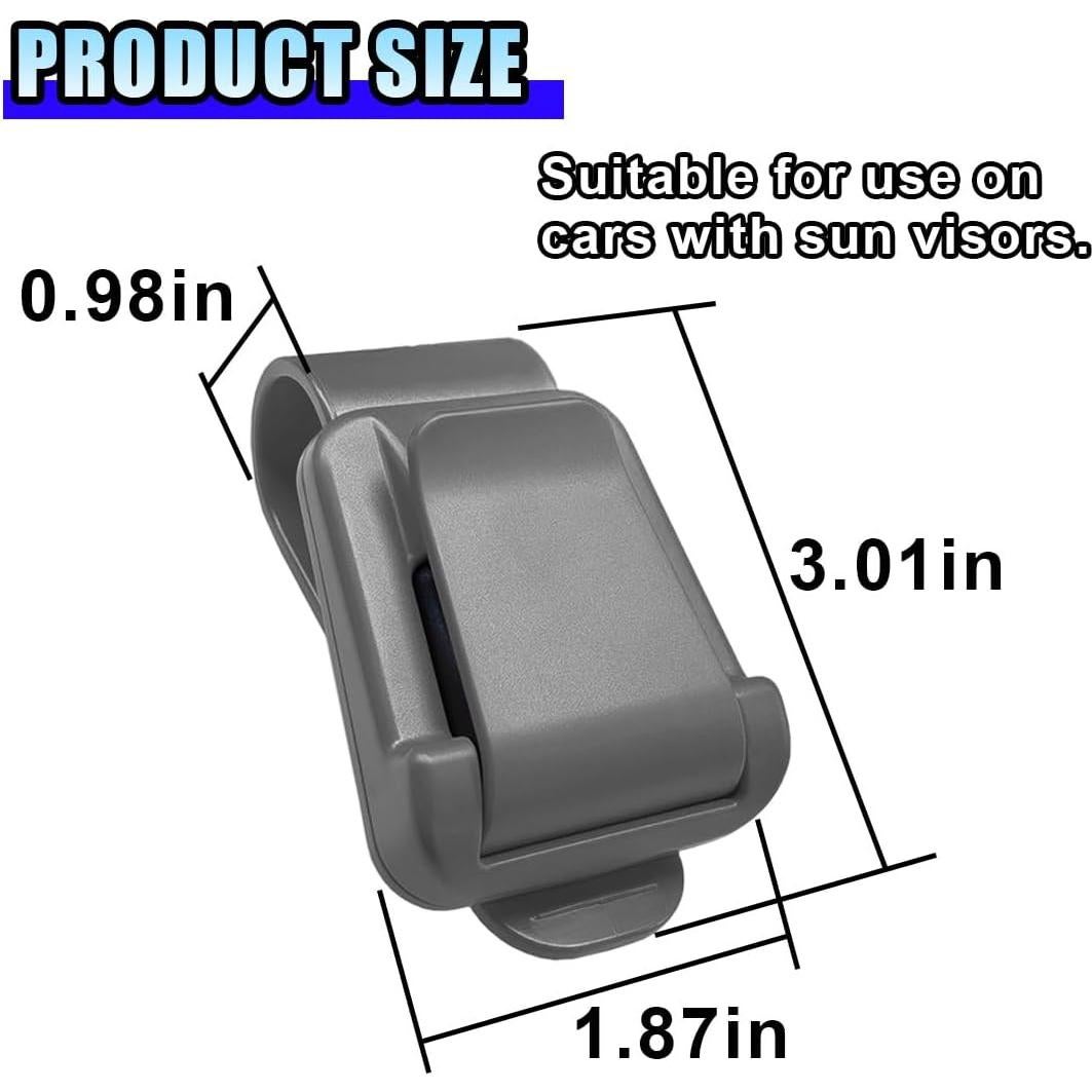 Soporte de Gafas de Sol para Coche LHDOS Gris - Organizador Visera