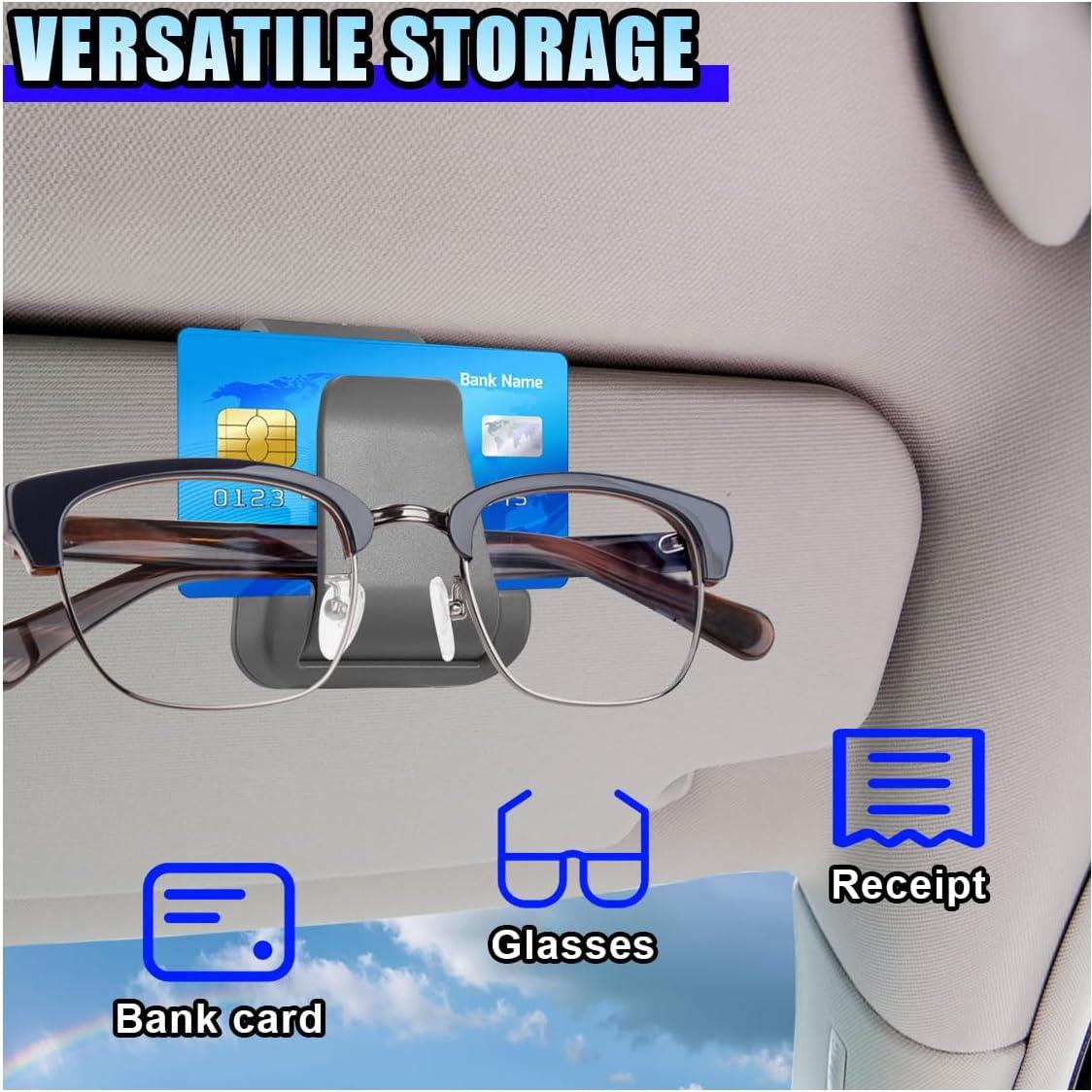 Soporte de Gafas de Sol para Coche LHDOS Gris - Organizador Visera