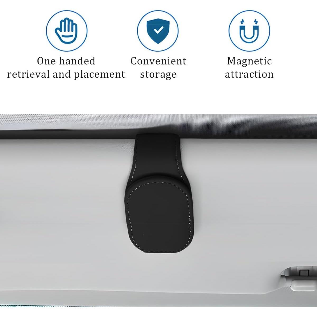 Soporte para Gafas de Sol Auto KHGUZ Magnético Negro