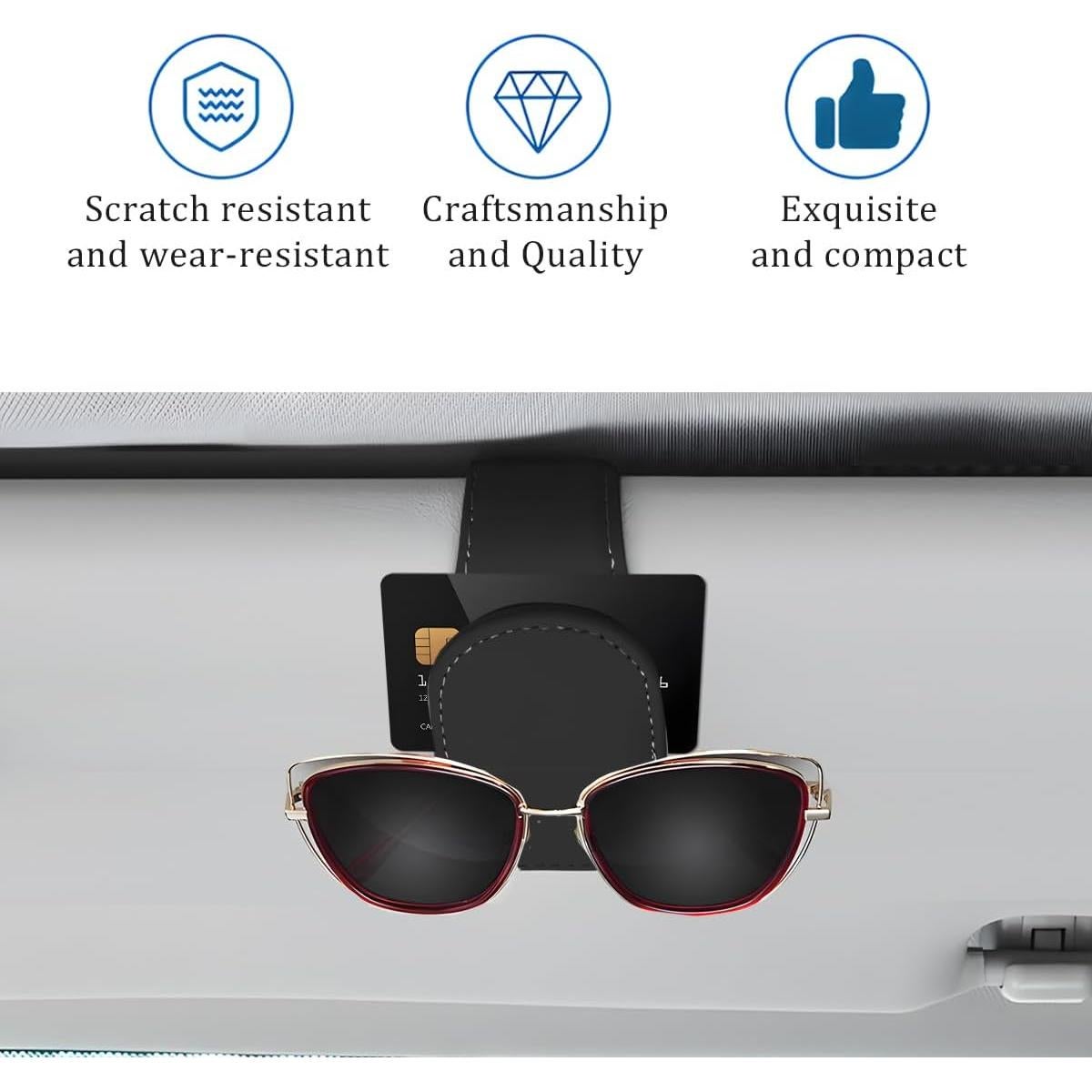 Soporte para Gafas de Sol Auto KHGUZ Magnético Negro