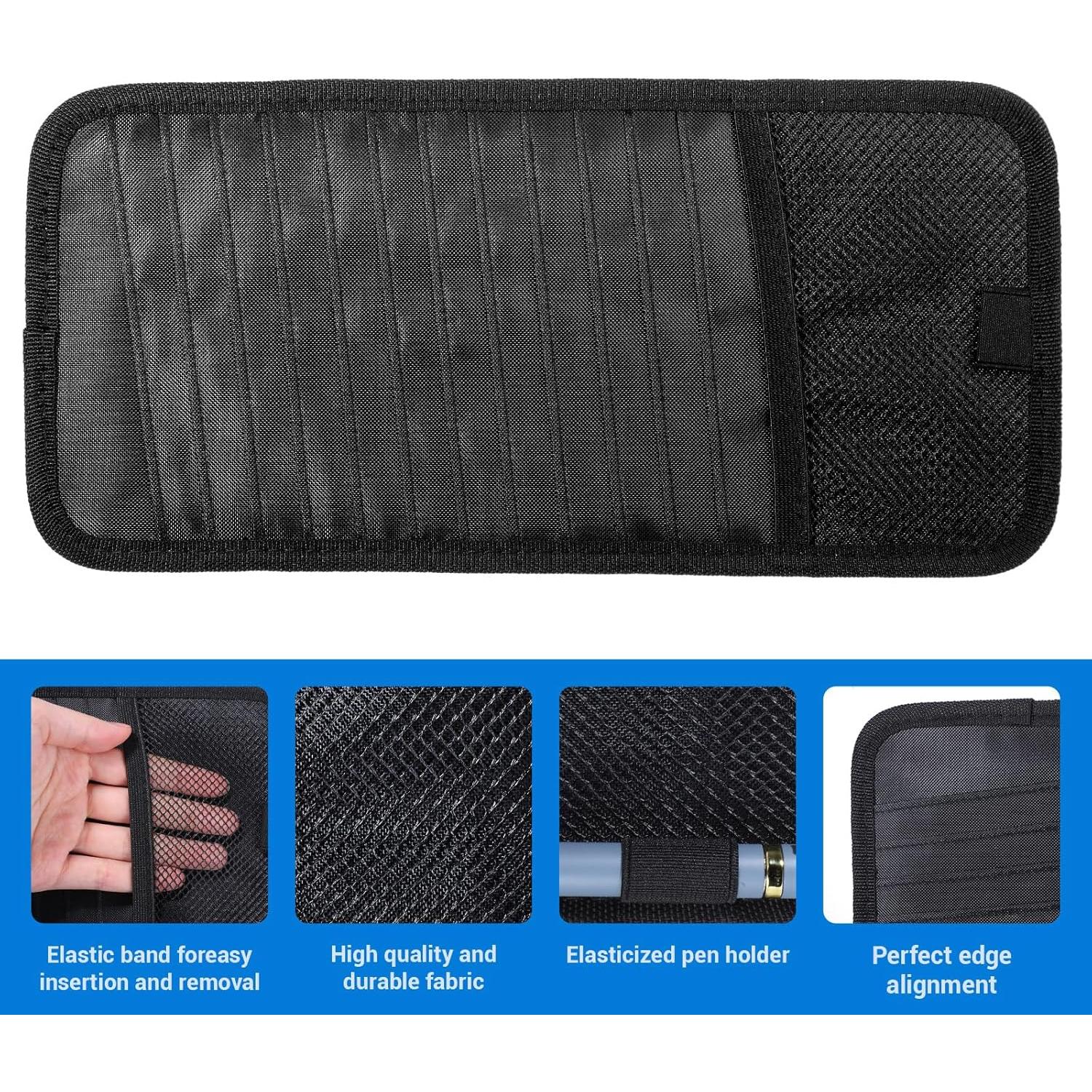 Soporte de CD TIESOME para coche con 12 fundas y bolsillo malla