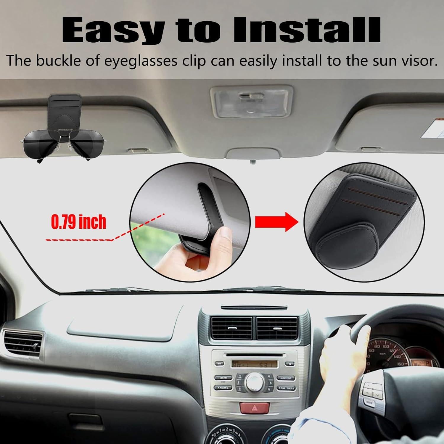 Soporte para Gafas y Tarjetero Magnético Herrontown Negro