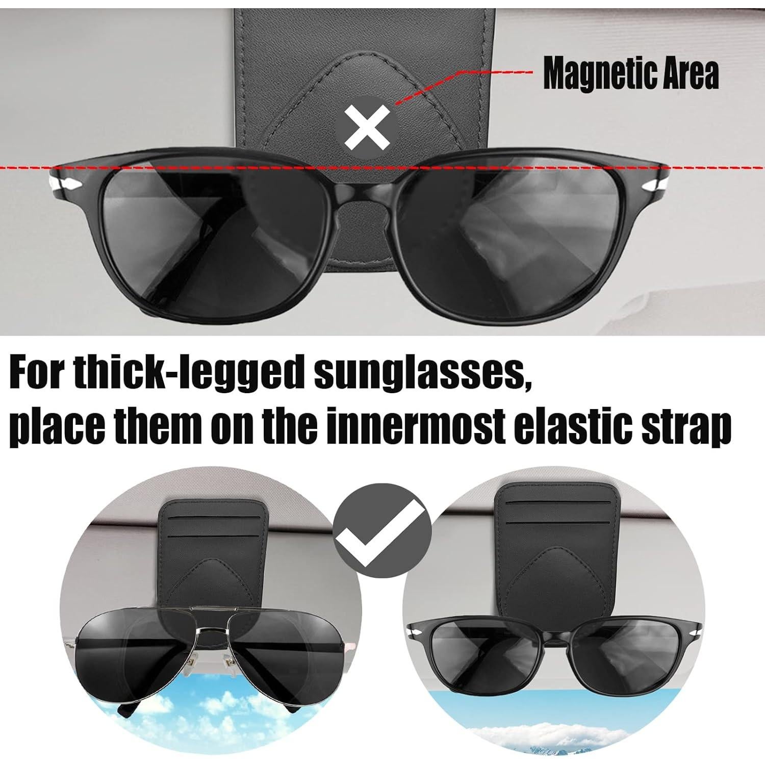 Soporte para Gafas y Tarjetero Magnético Herrontown Negro