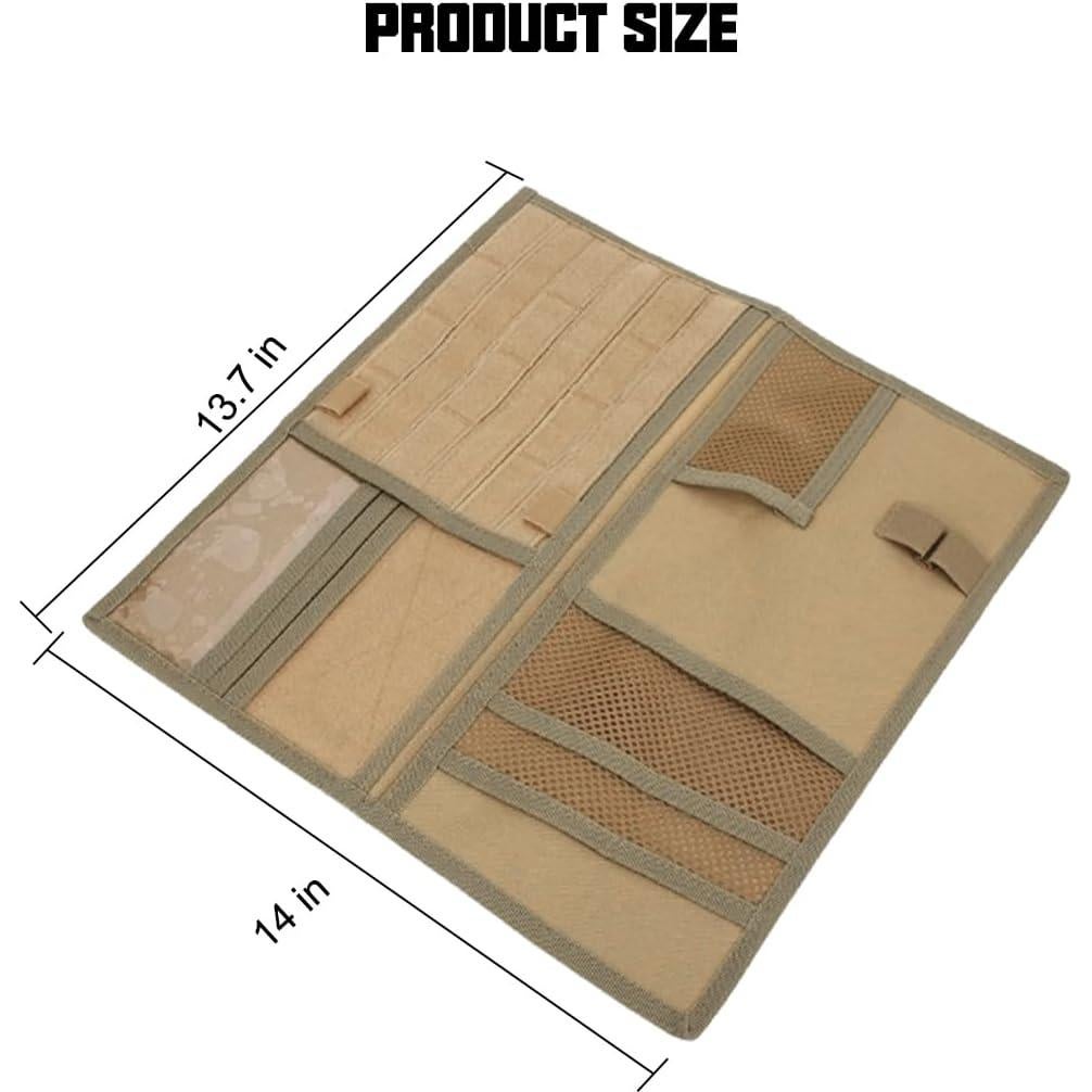 Organizador de Visera Solar TNAIYH Caqui 35.6x34.8cm