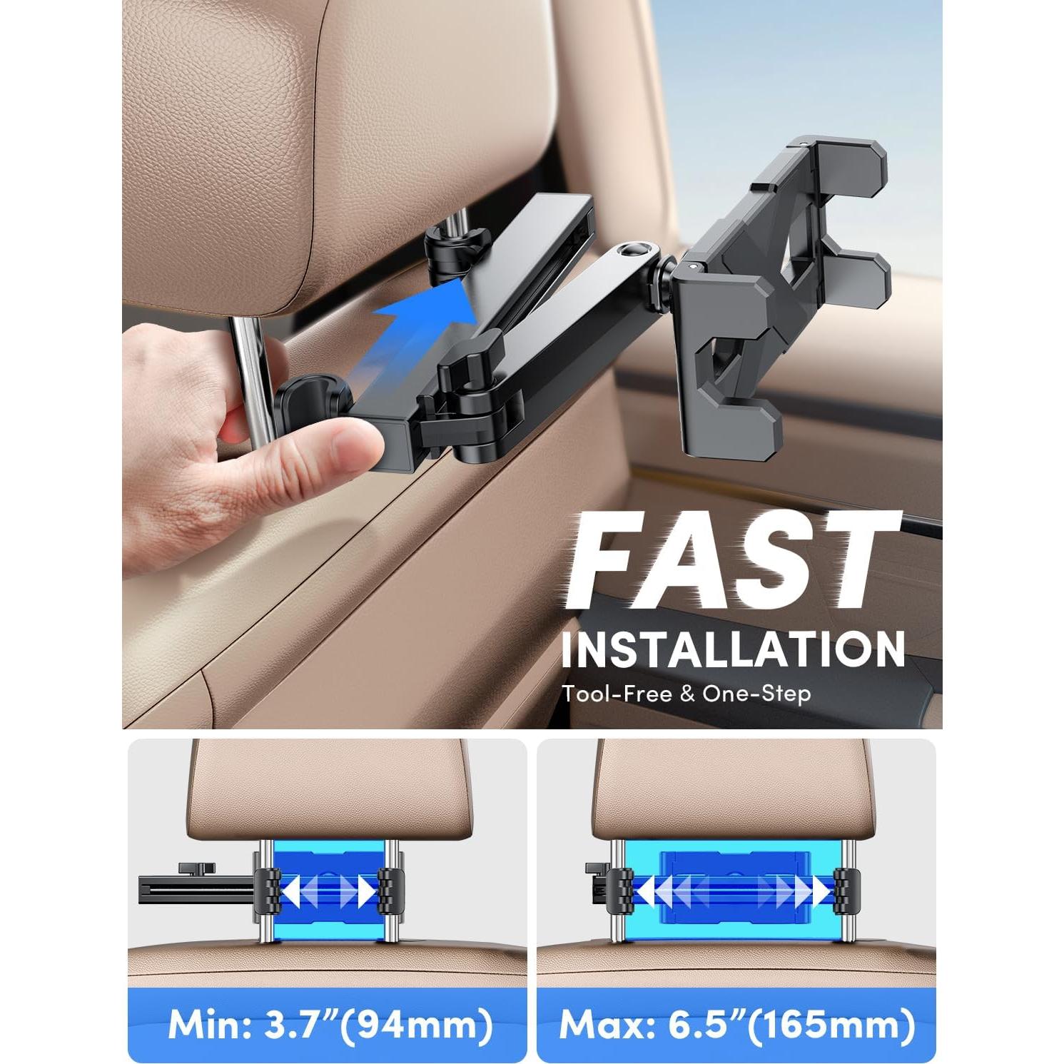 Soporte para Tablet ELWEY Ajustable para Reposacabezas Coche