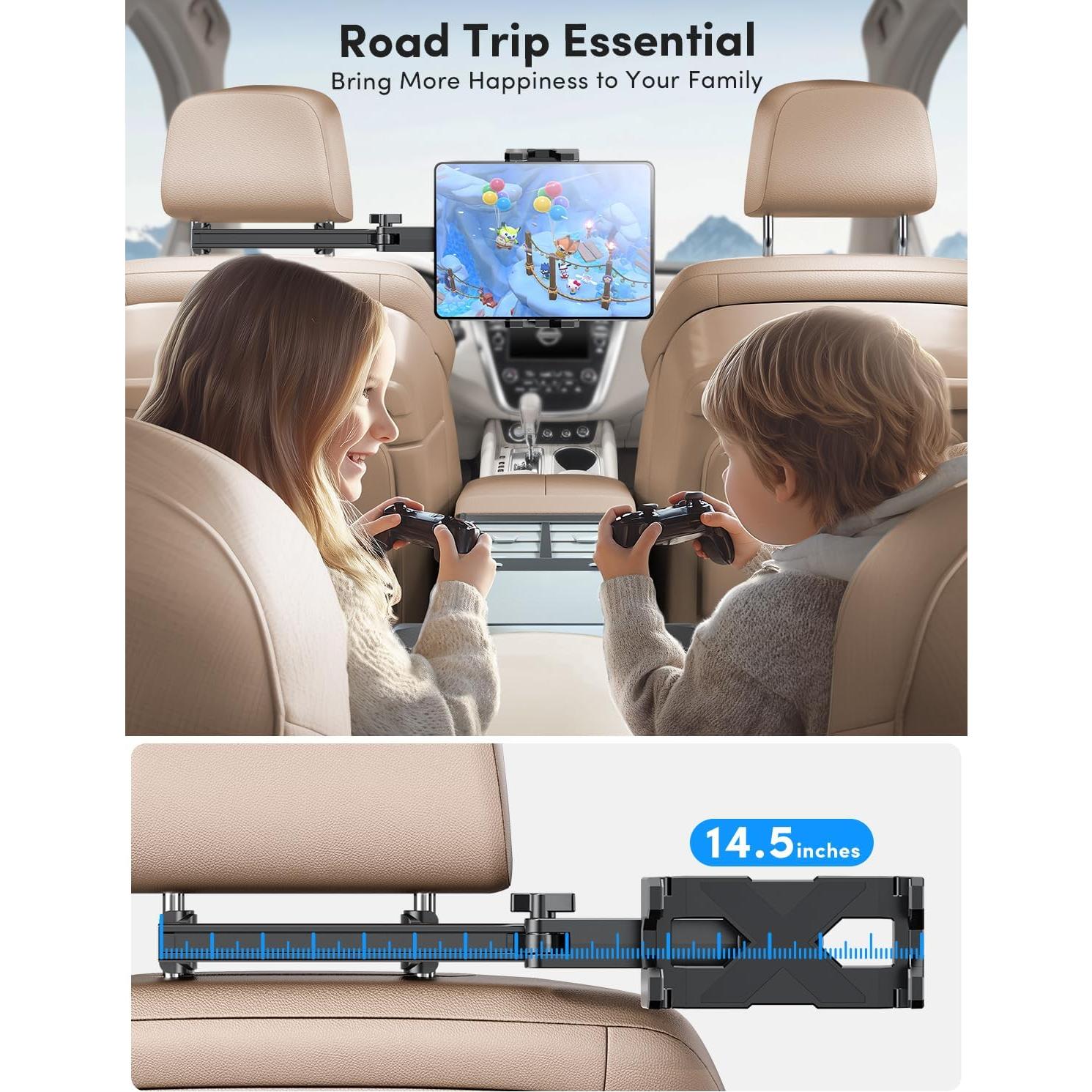 Soporte para Tablet ELWEY Ajustable para Reposacabezas Coche