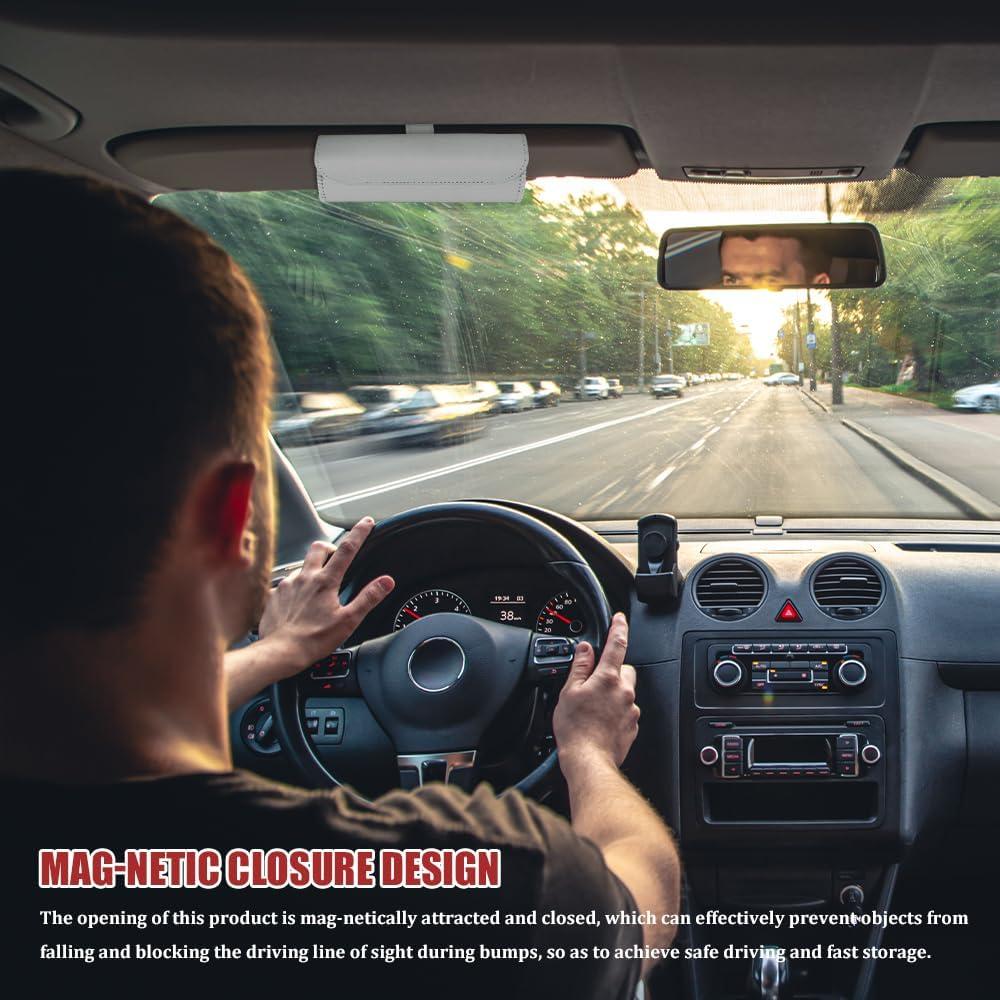 Soporte de Gafas de Sol Tecledsn para Visera de Coche Gris