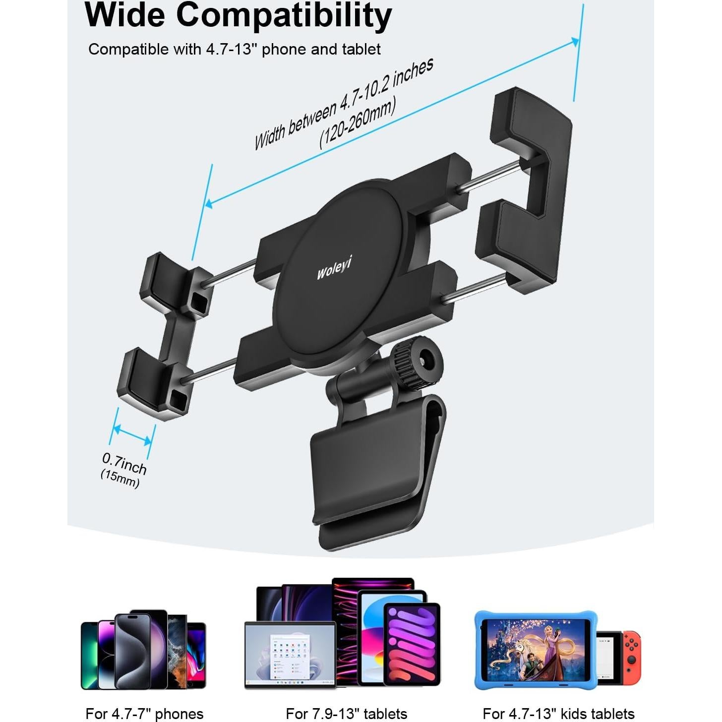 Soporte para Tablet Tesla Model Y/S/X - Ajustable 4.7-13"