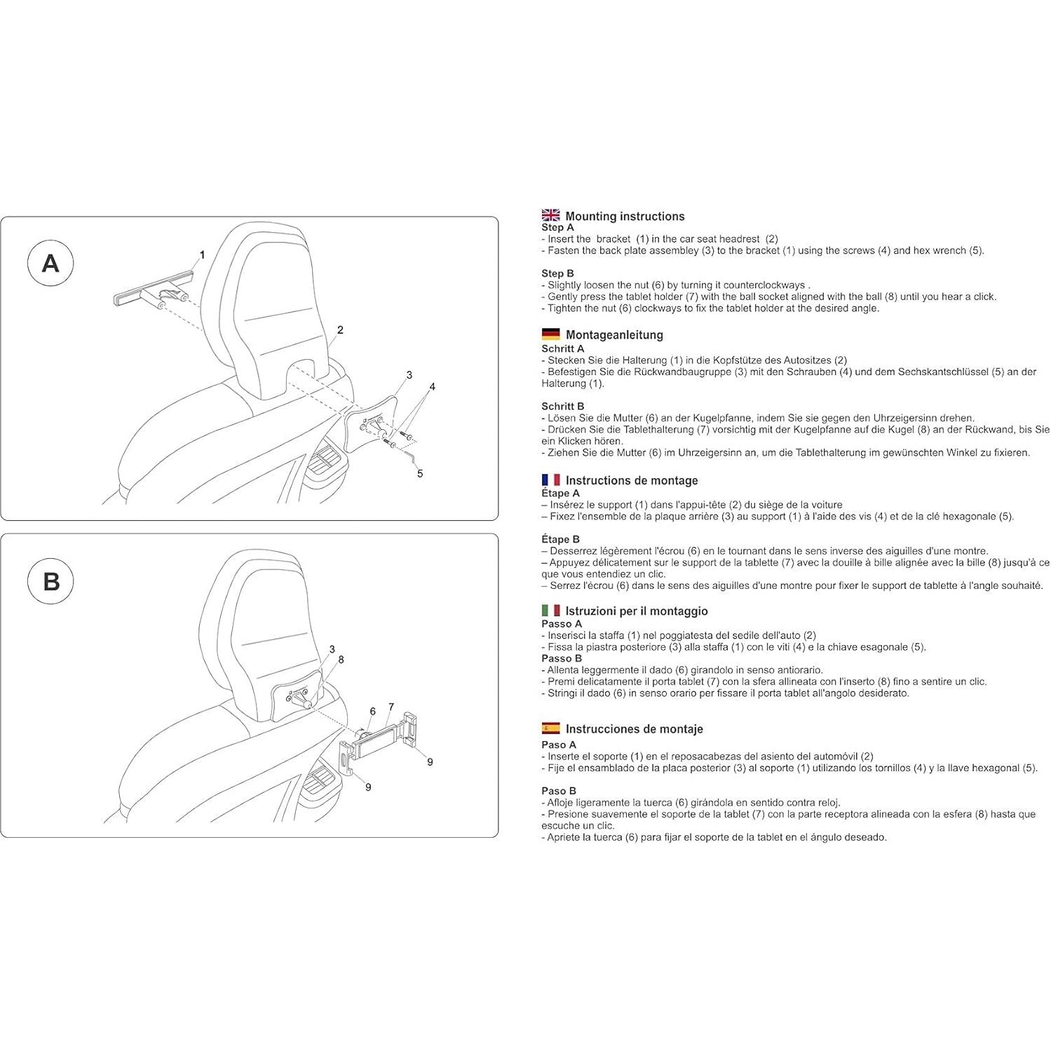 Soporte de Tableta para Coche SmartProduct Volvo 2017+ Negro