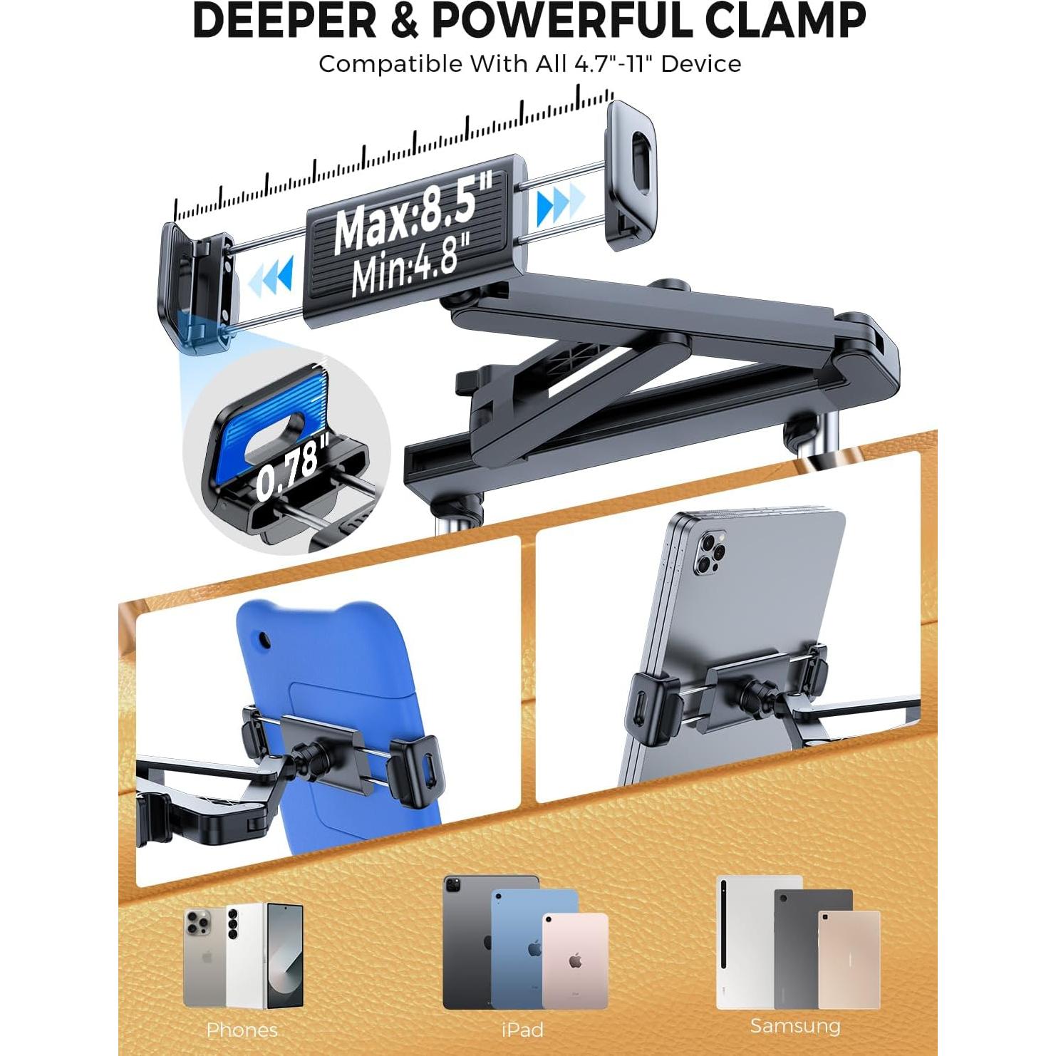 Soporte para Tablet eSamcore para Coche - Ajustable y Estable