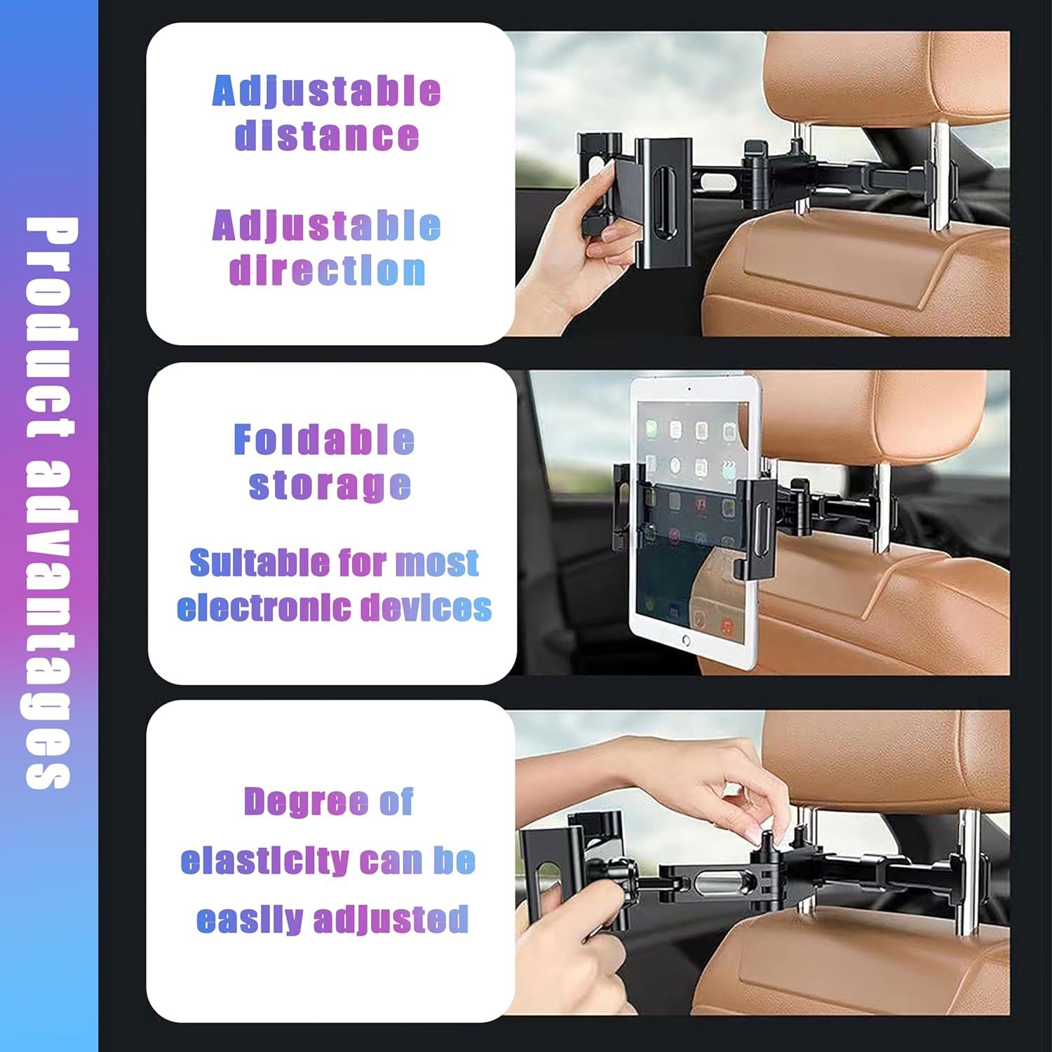 Soporte para Tableta de Coche YTDSUP 5.3-10.6" Ajustable Negro