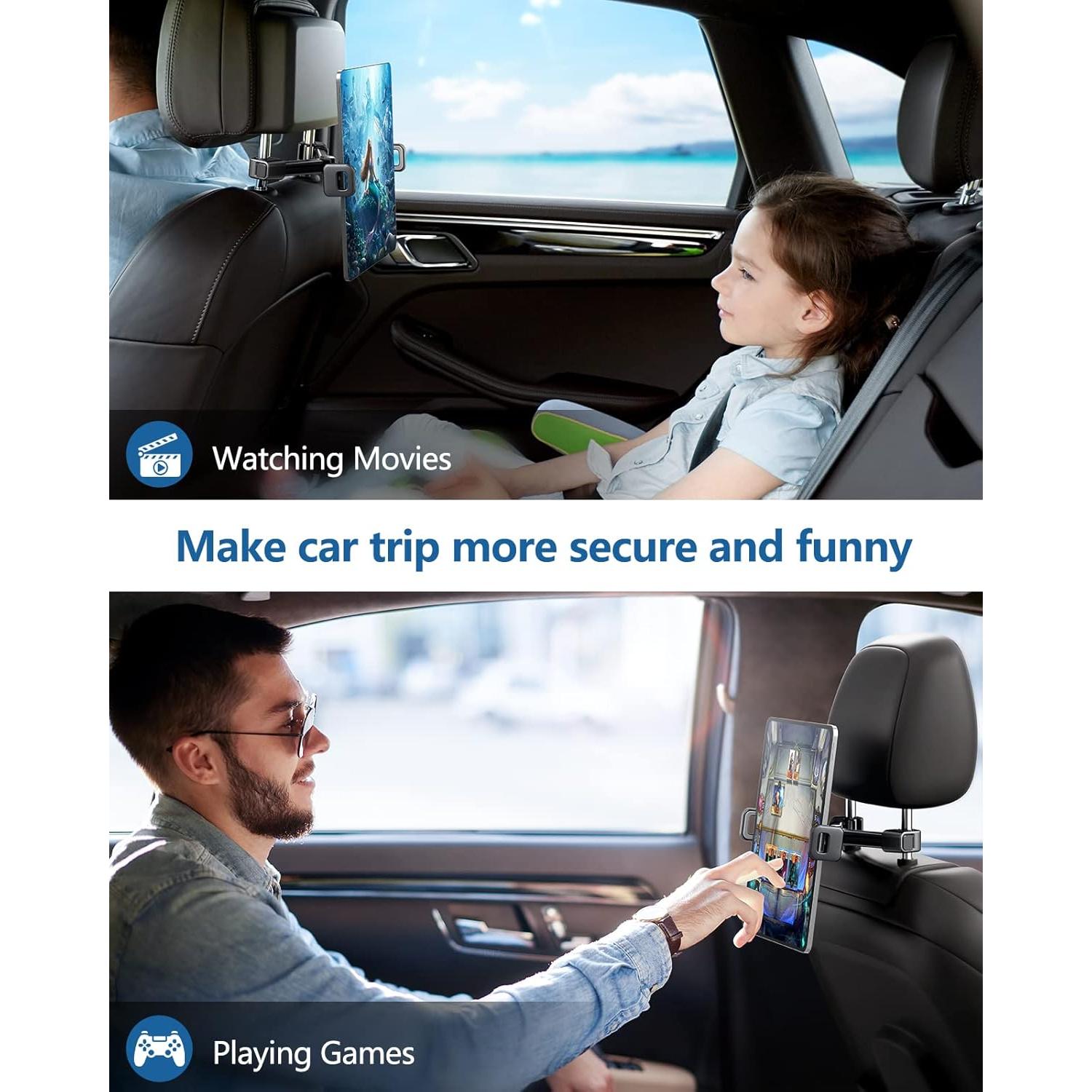 Soporte para reposacabezas de coche Uniwit para tabletas 4-14"