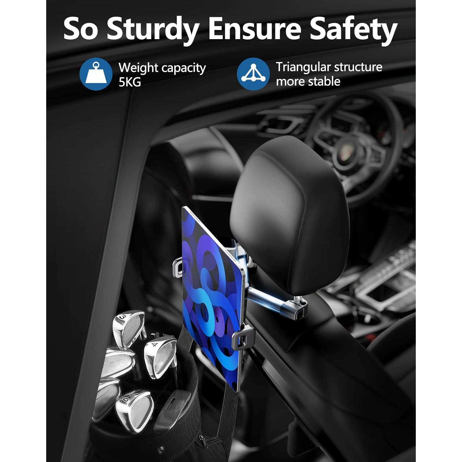 Soporte para reposacabezas de coche Uniwit para tabletas 4-14"