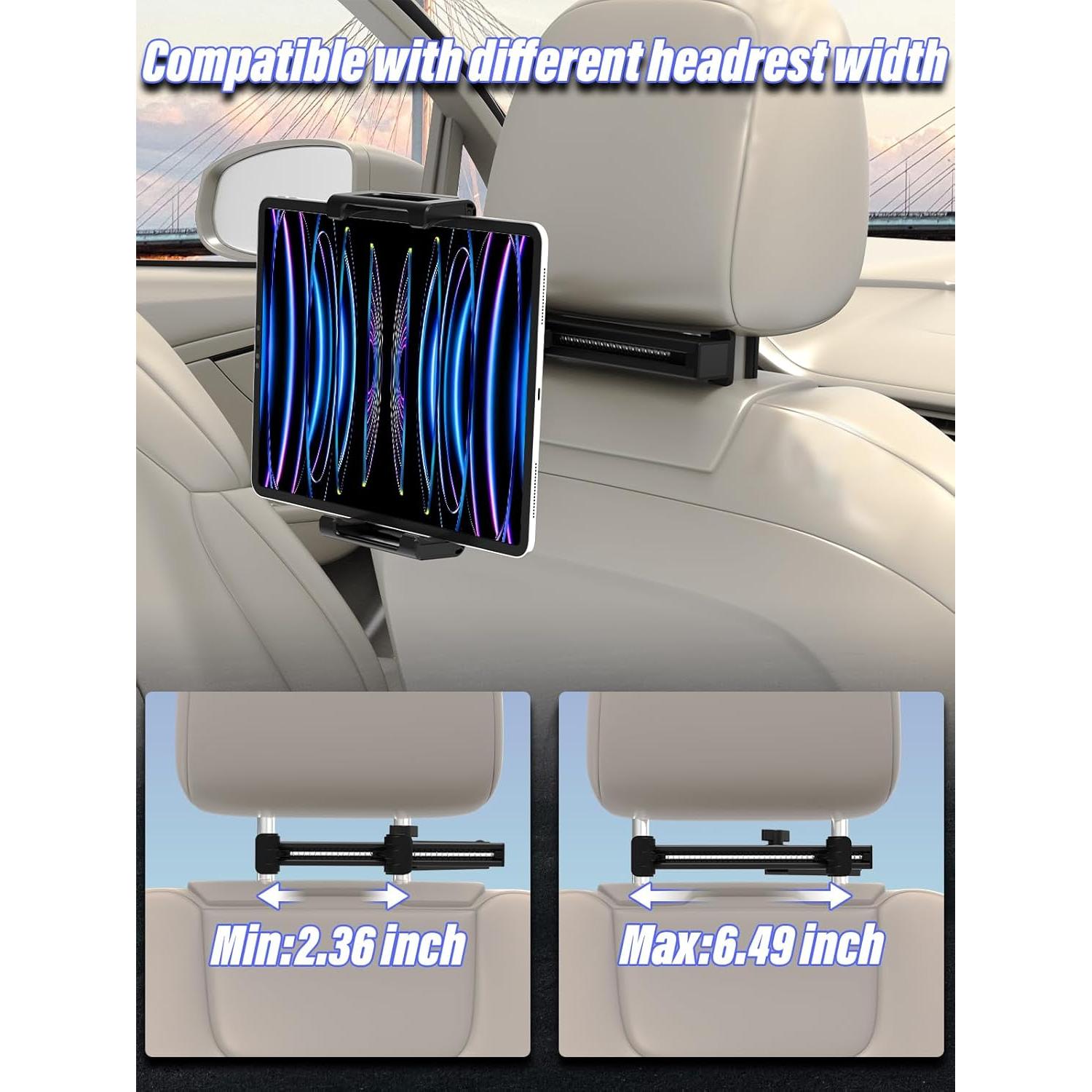 Soporte de Tablet LYFICCS para Reposacabezas de Coche 6-15.6"