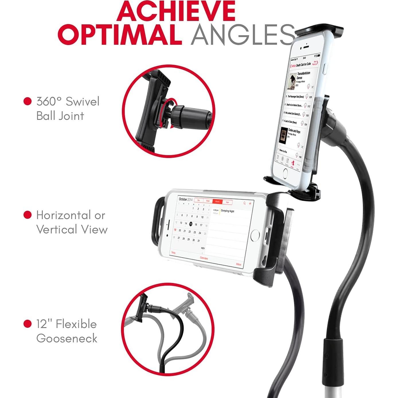 Soporte de Montaje para Tableta Macally CARFLOORMOUNT - Ajustable y Rotativo