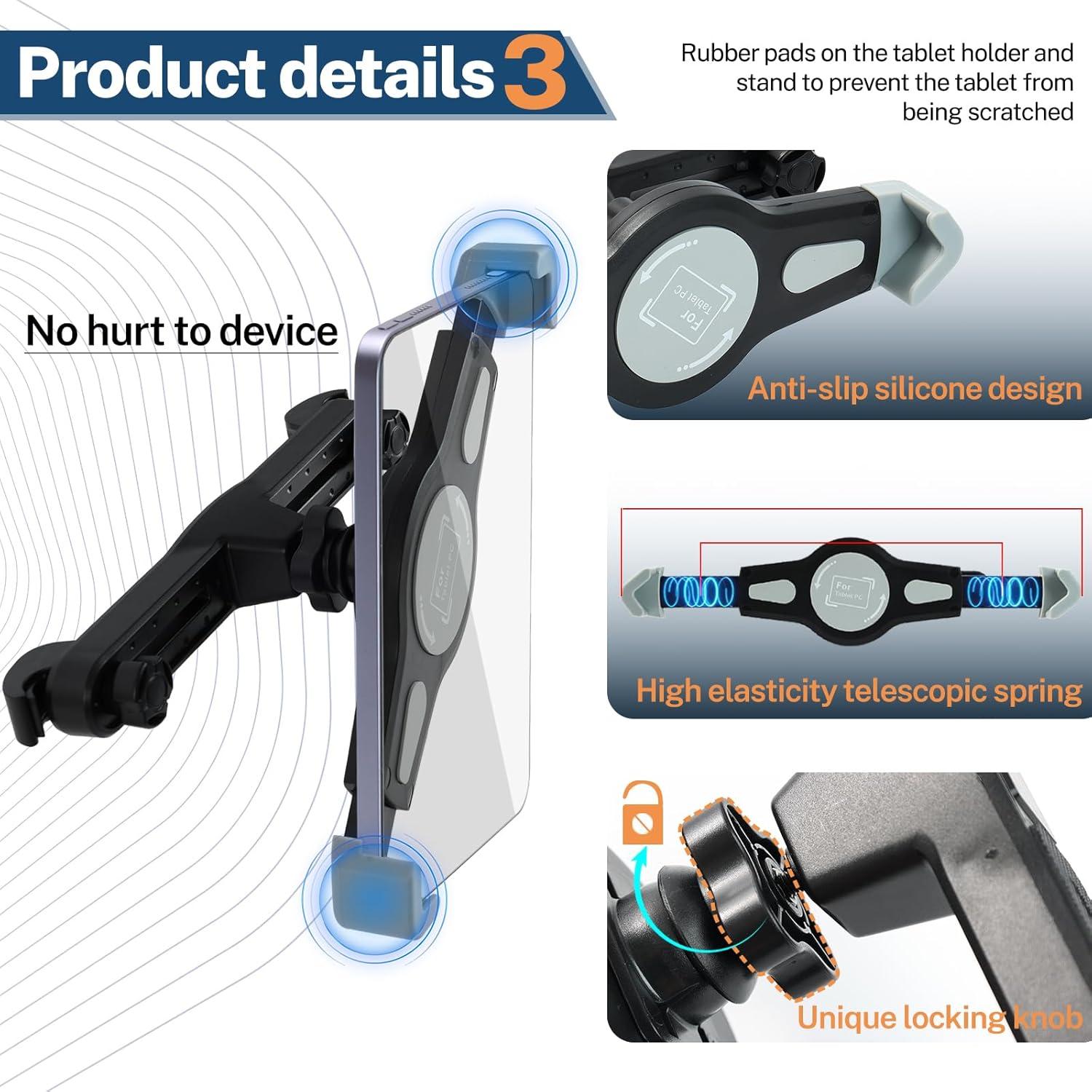 Soporte de Tableta para Reposacabezas de Coche XUKEY 7-11"