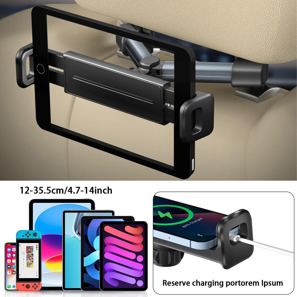 Soporte para Tableta Ajustable BICEUKI para Coche - Gris Titanio